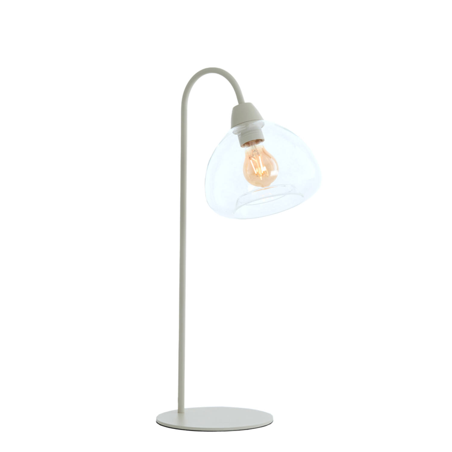 Tafellamp 31,5x20x61 cm BISHO glas helder+crème