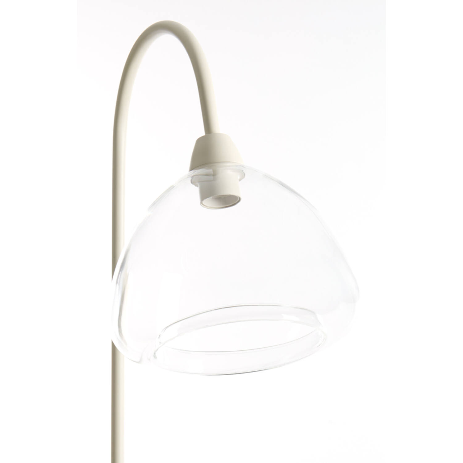 Floor lamp 47x28x160 cm BISHO glass clear+cream