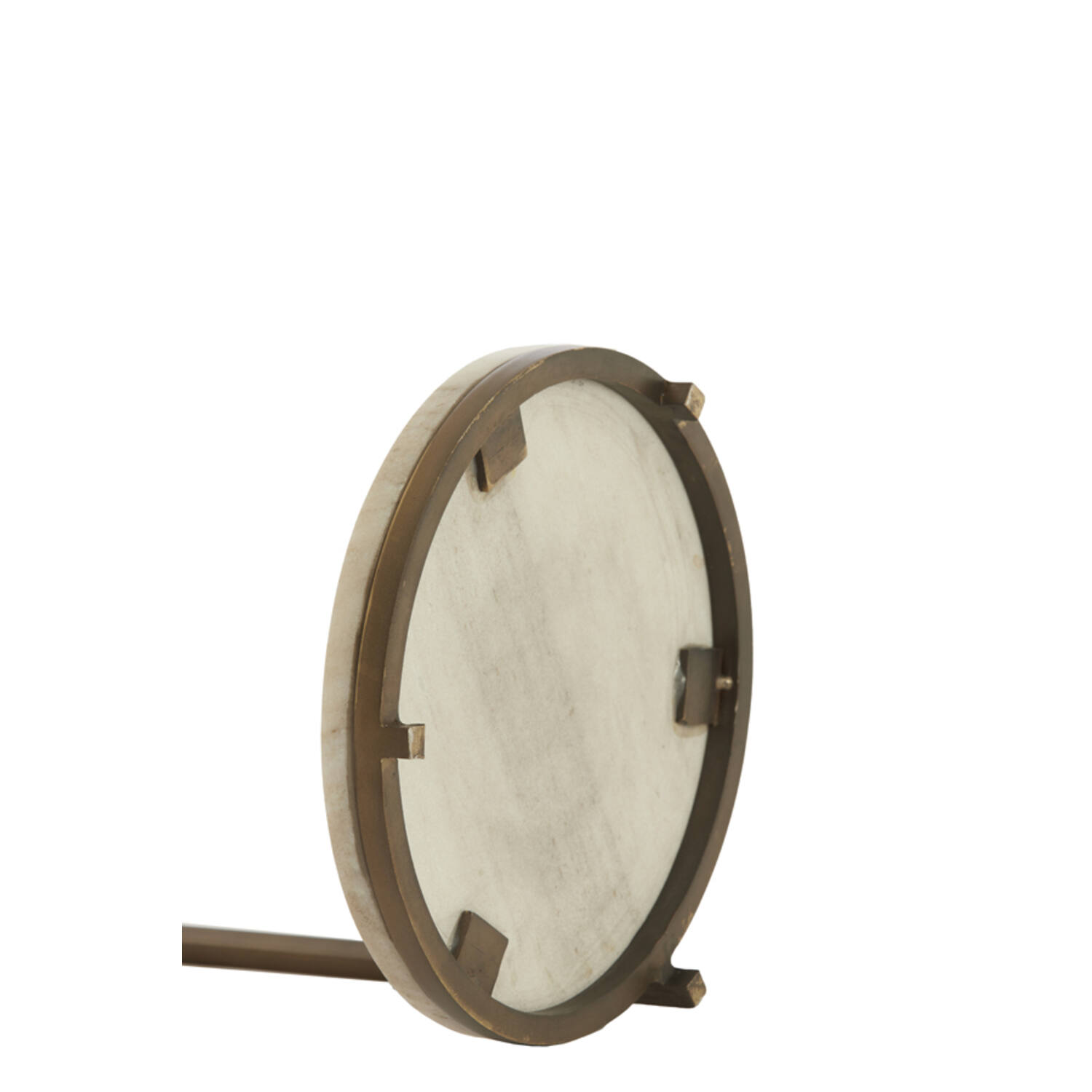 Side table Ø26x76 cm LEDA marble sand-grey+brown bronze