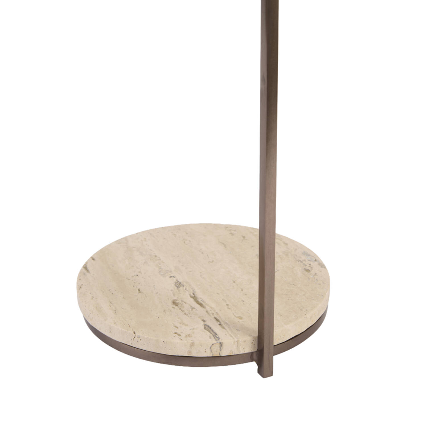 Side table Ø26x76 cm LEDA travertine sand+brown bronze