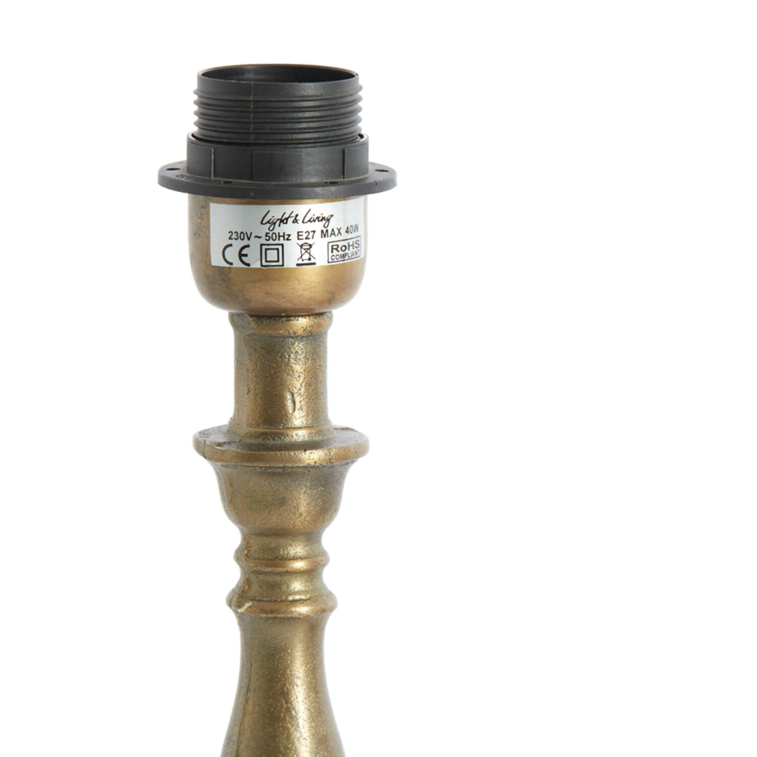Lamp base Ø10x29 cm HELGA raw antique bronze