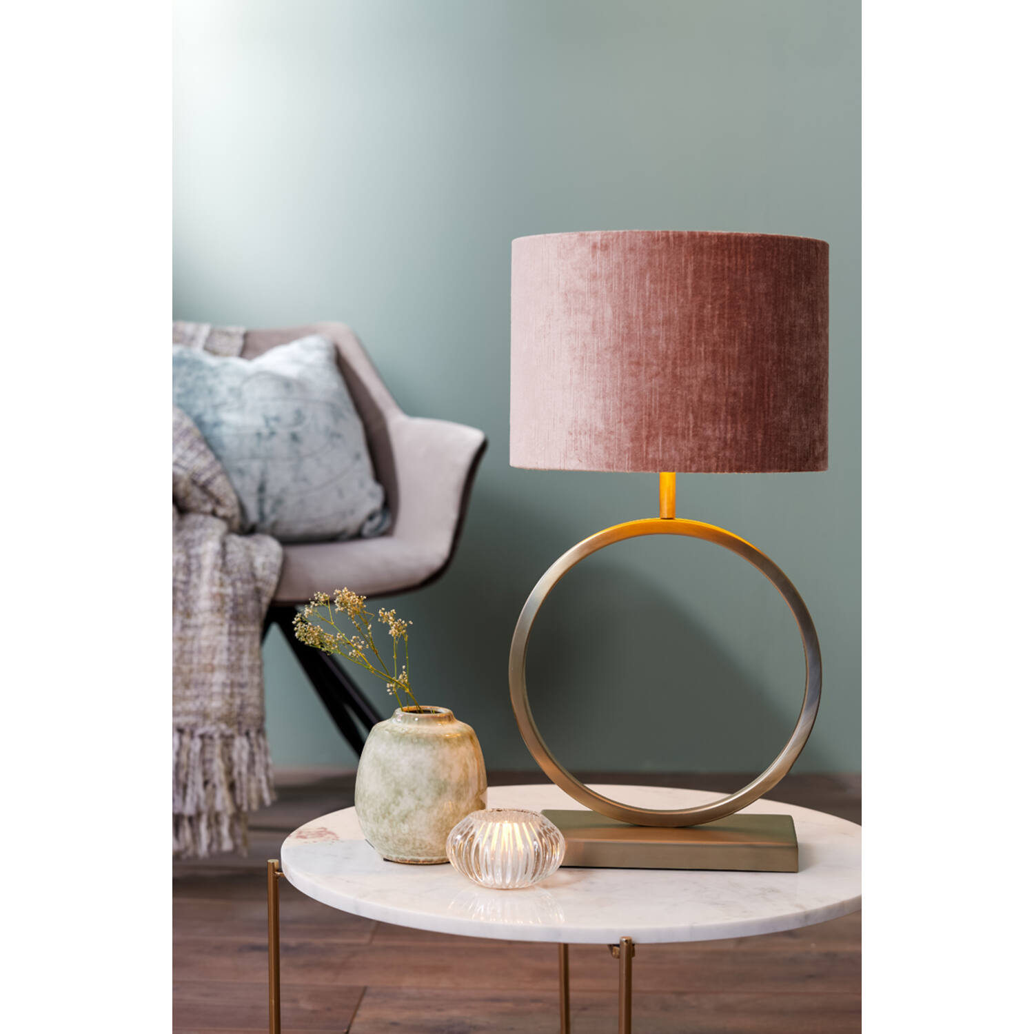 Lampvoet 30x13x42 cm LIVA licht goud