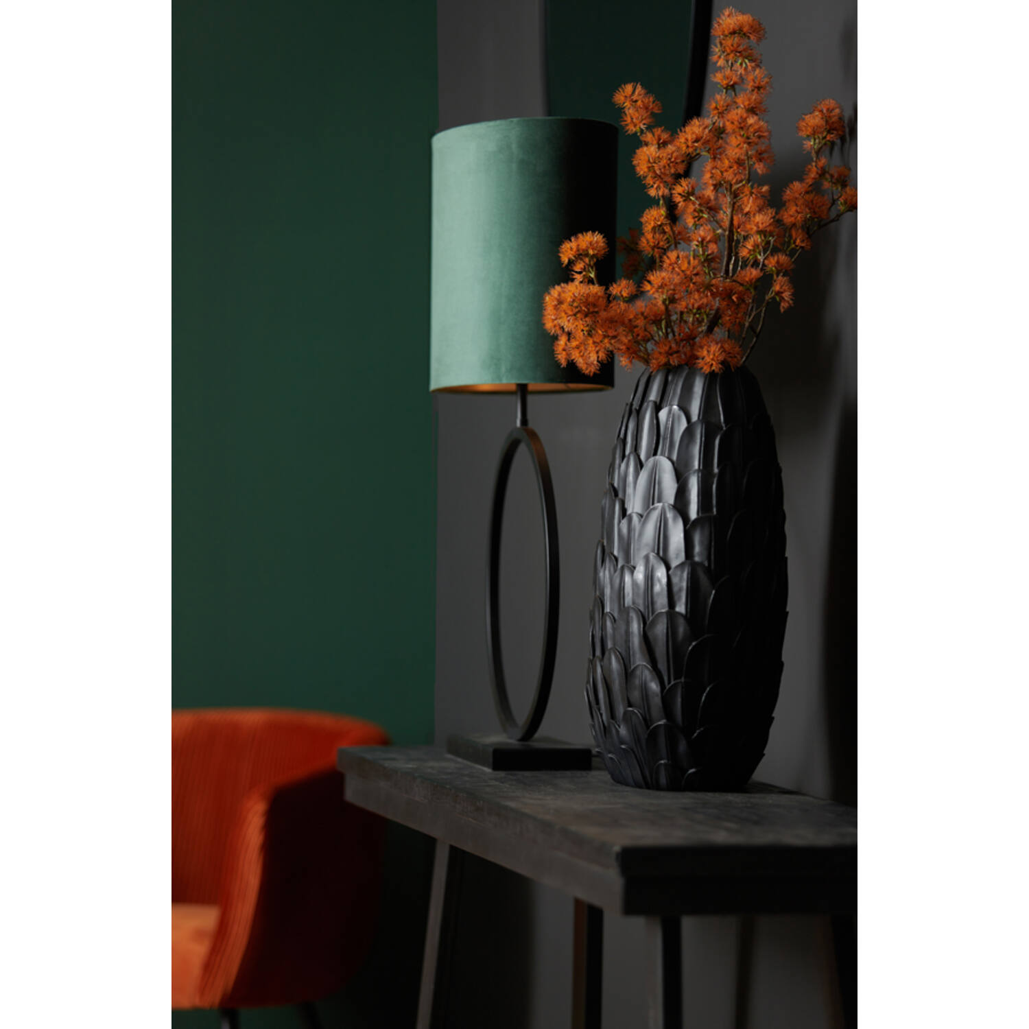 Lampvoet 40x12,5x53 cm LIVA mat zwart
