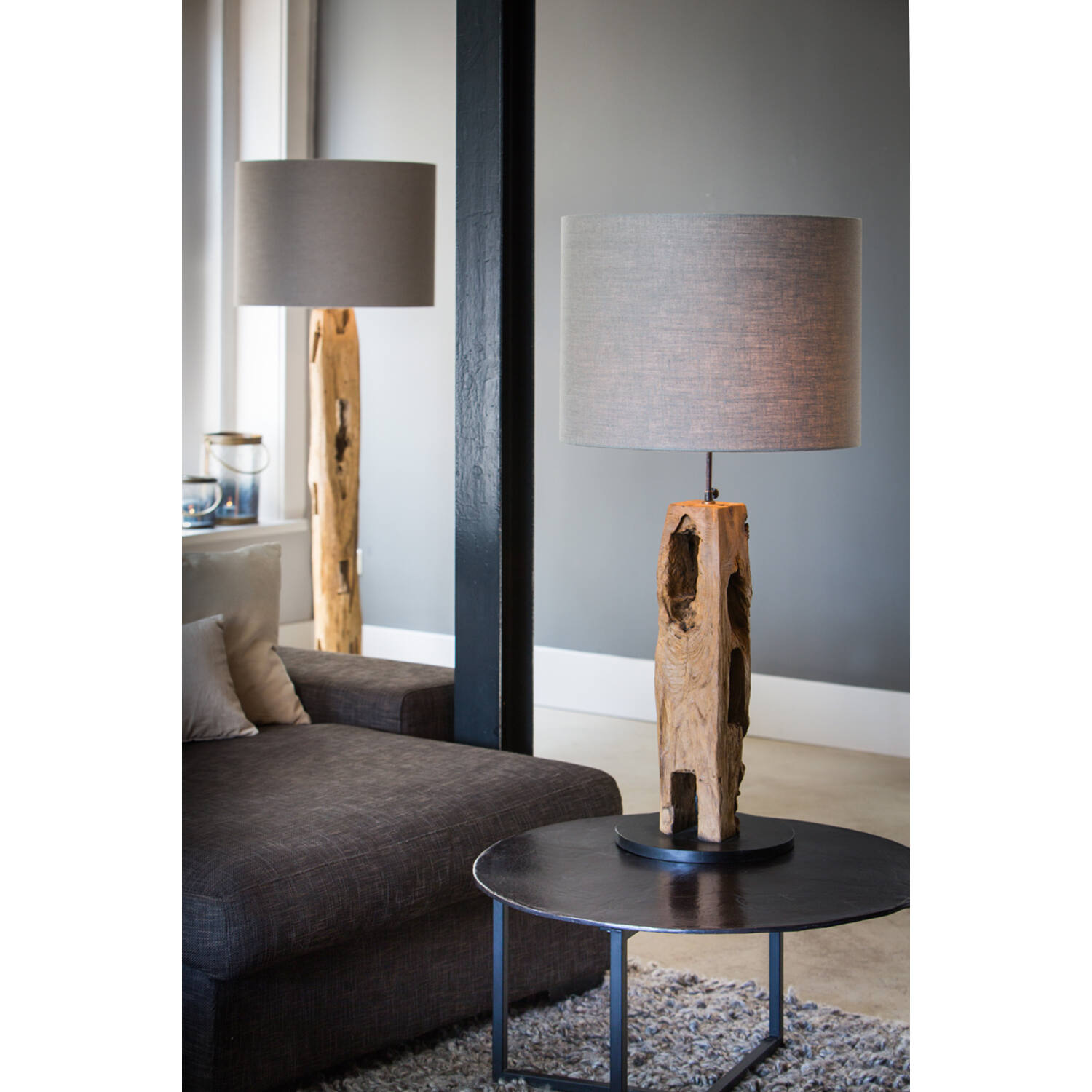 Vloerlamp Ø35x137-144 cm KARLOVO hout