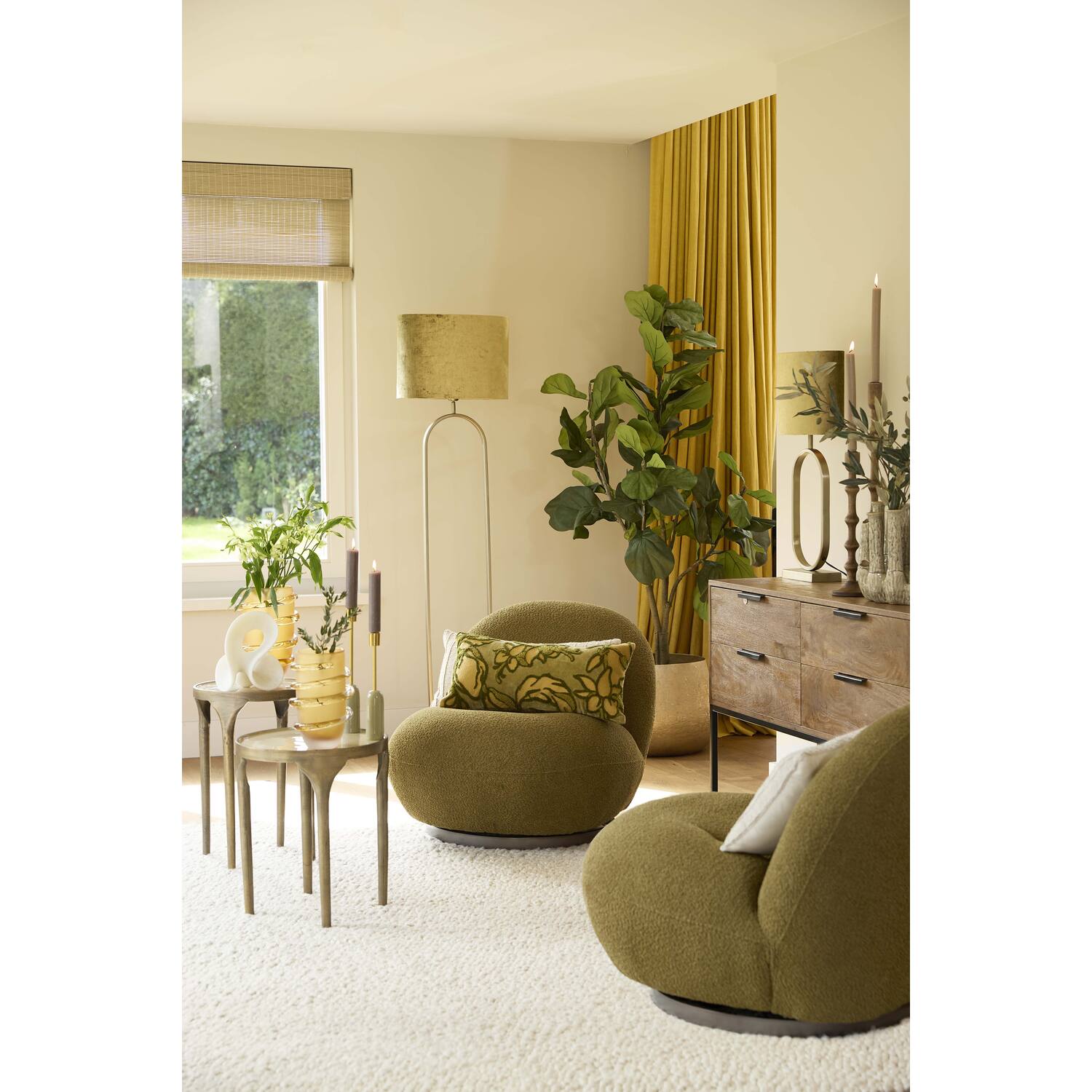 Vloerlamp 30x15x142 cm JAMIRI licht goud