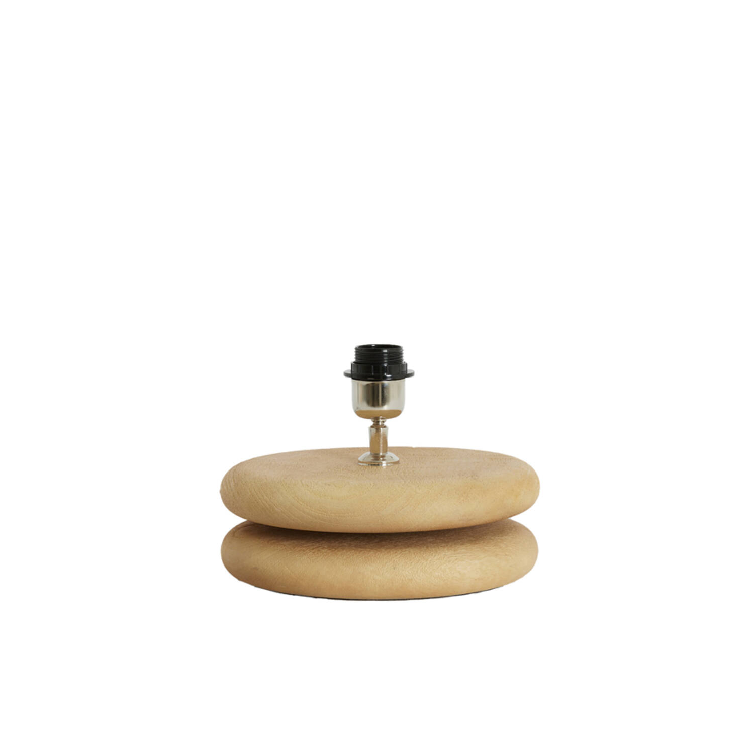 Lamp base Ø25x9 cm EBOLI wood matt natural