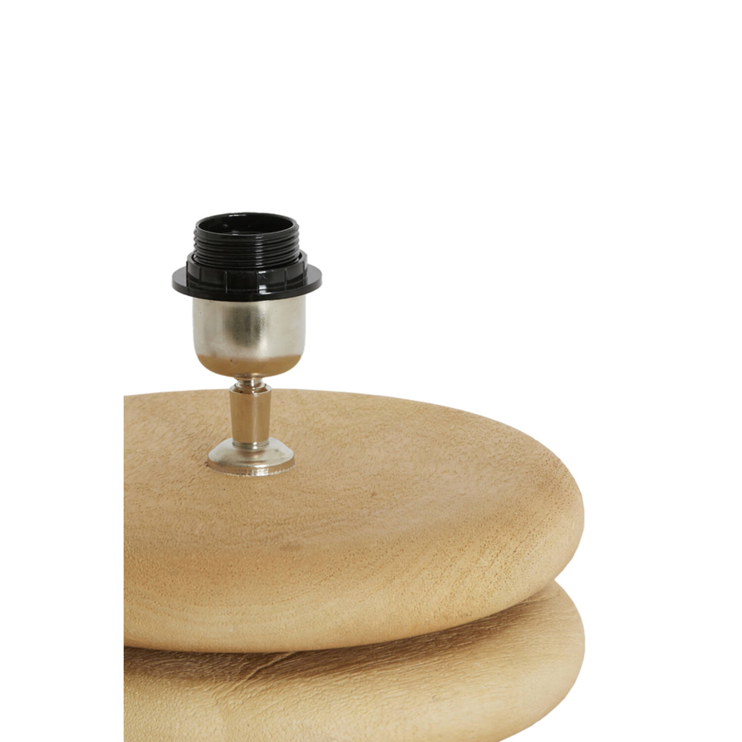 Lamp base Ø25x9 cm EBOLI wood matt natural