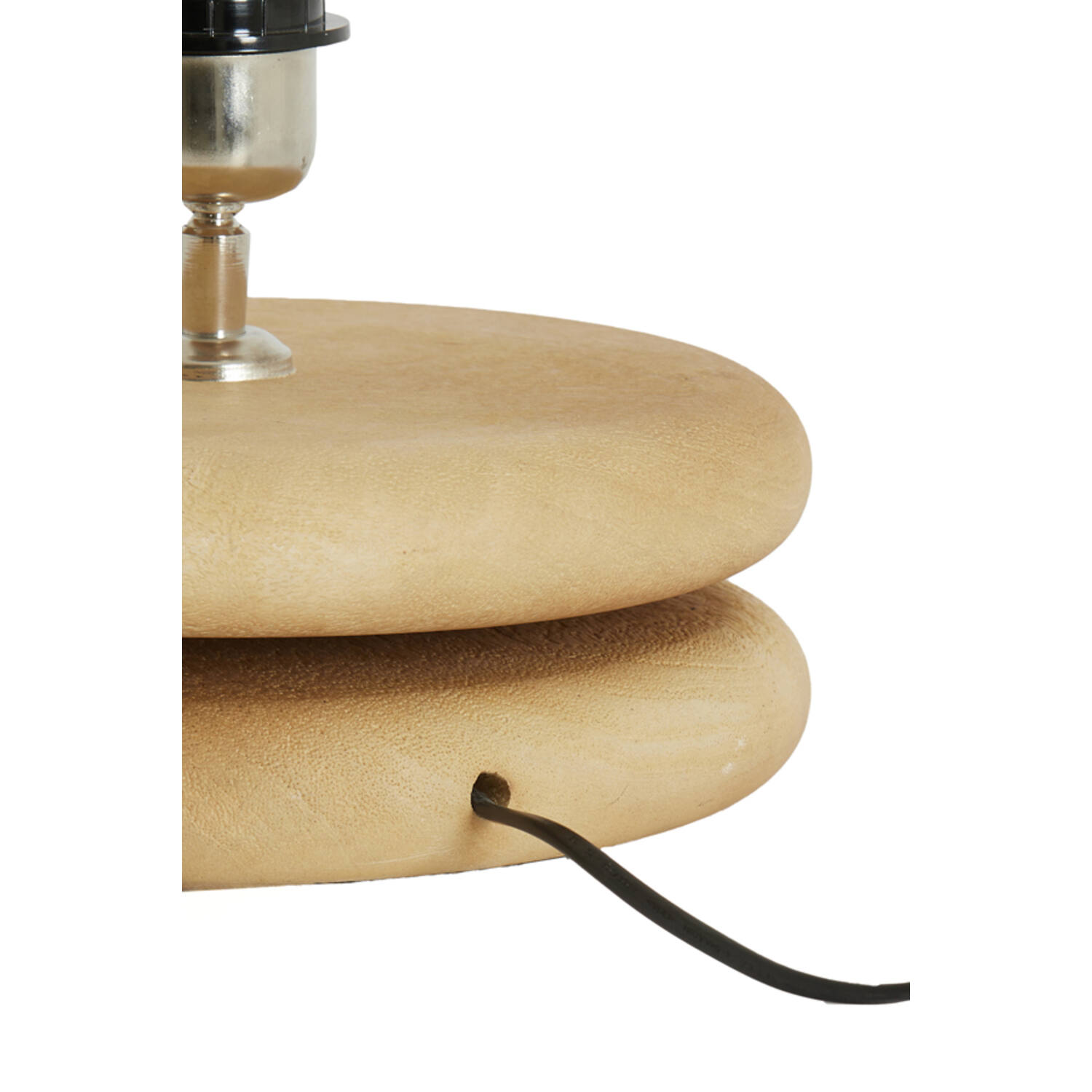 Lamp base Ø25x9 cm EBOLI wood matt natural