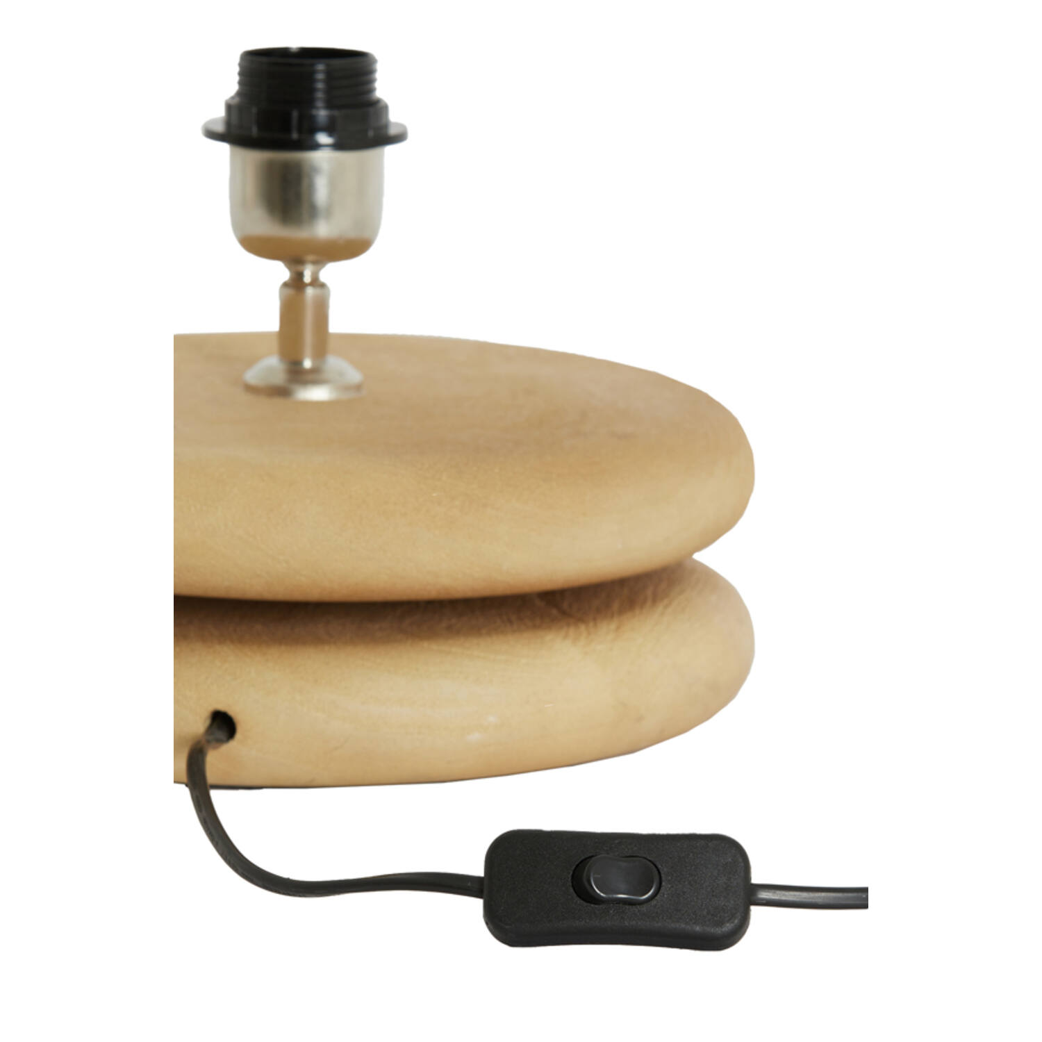 Lamp base Ø25x9 cm EBOLI wood matt natural