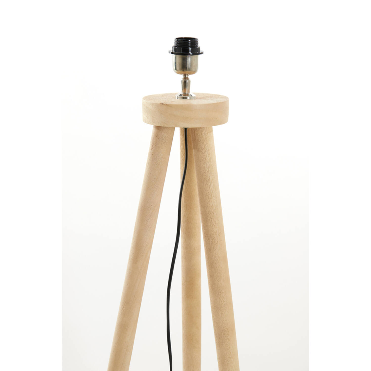 Floor lamp tripod 52x52x122 cm ILIAS wood matt natural