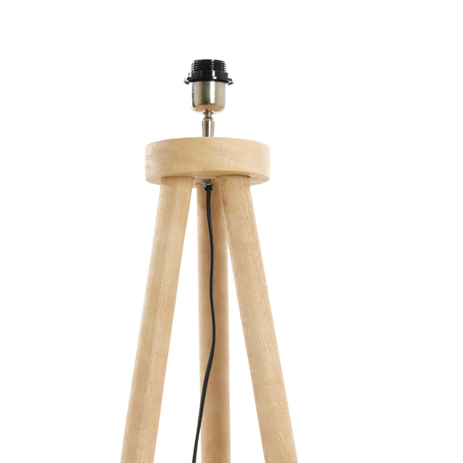 Floor lamp tripod 52x52x122 cm ILIAS wood matt natural