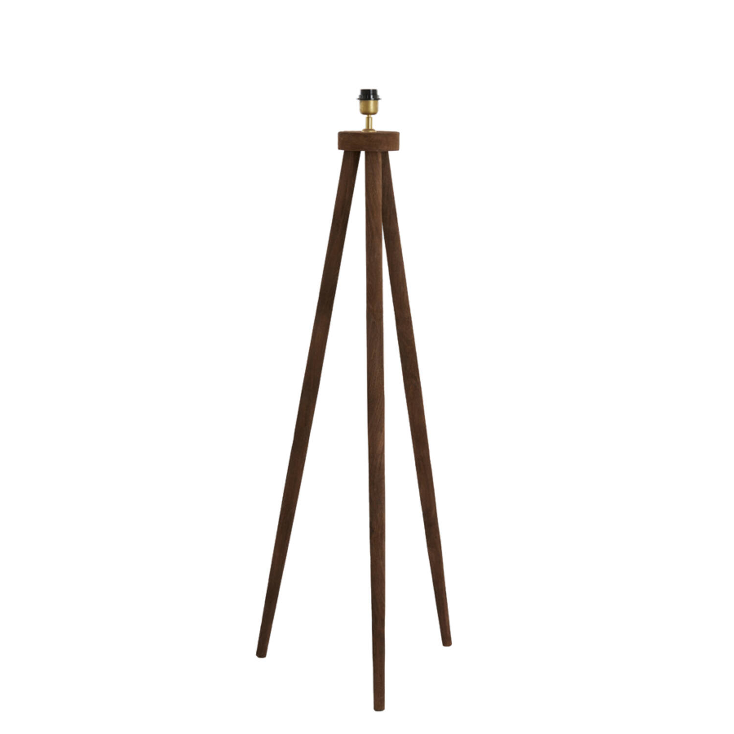 Vloerlamp driepoot 52x52x122 cm ILIAS hout mat donker bruin