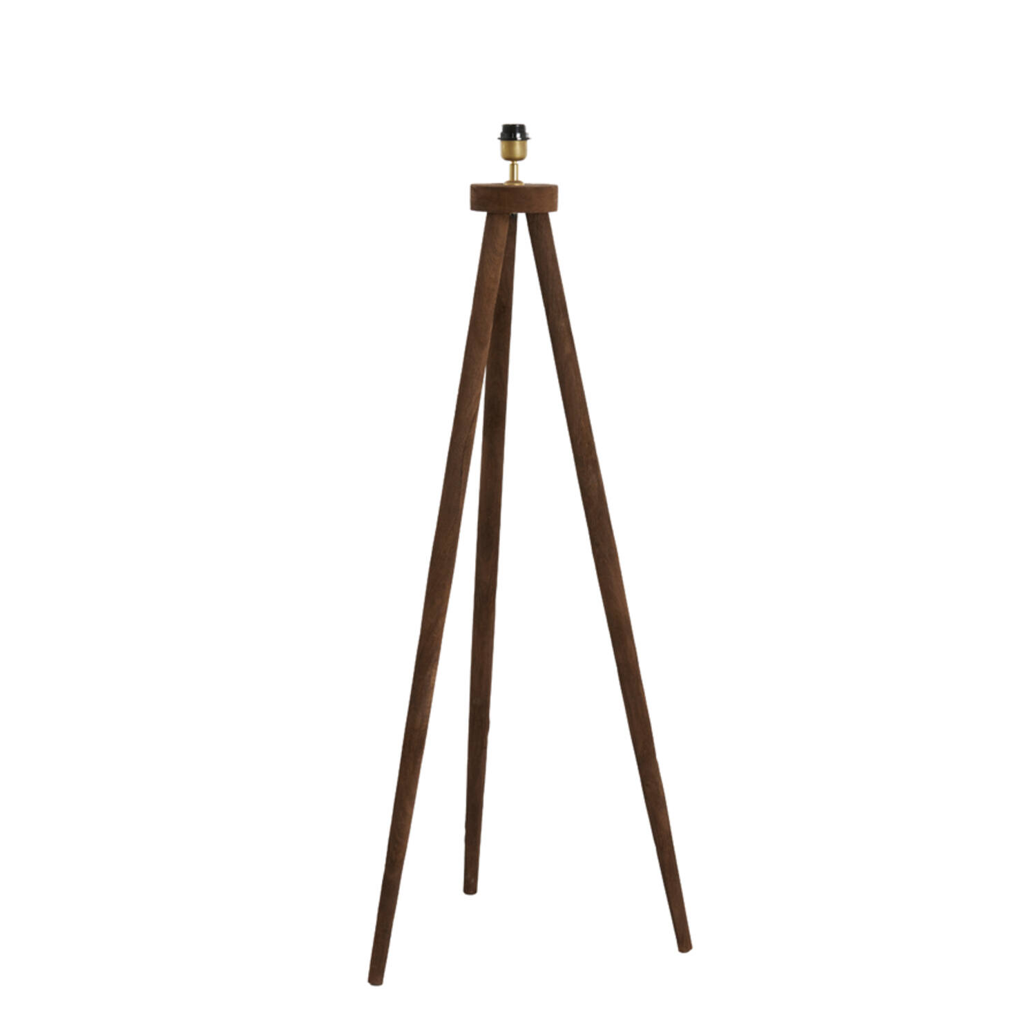 Vloerlamp driepoot 52x52x122 cm ILIAS hout mat donker bruin