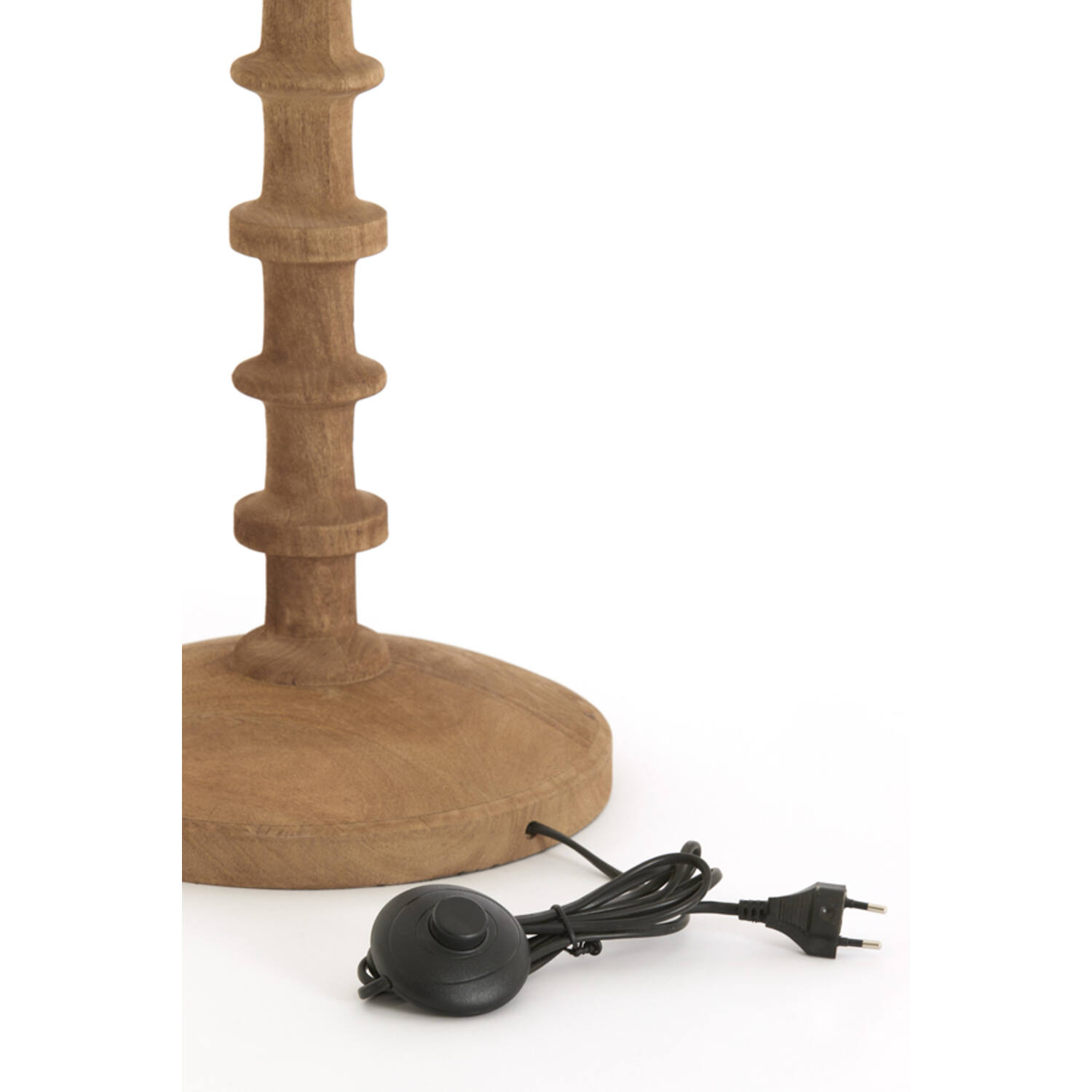 Vloerlamp Ø30x135 cm CECILY hout mat grijs-bruin