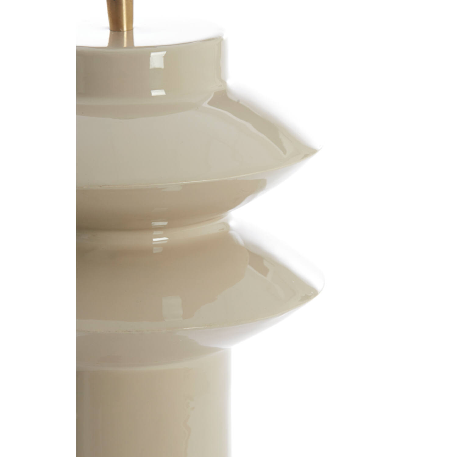 Lamp base Ø22x26 cm PETCH shiny light grey
