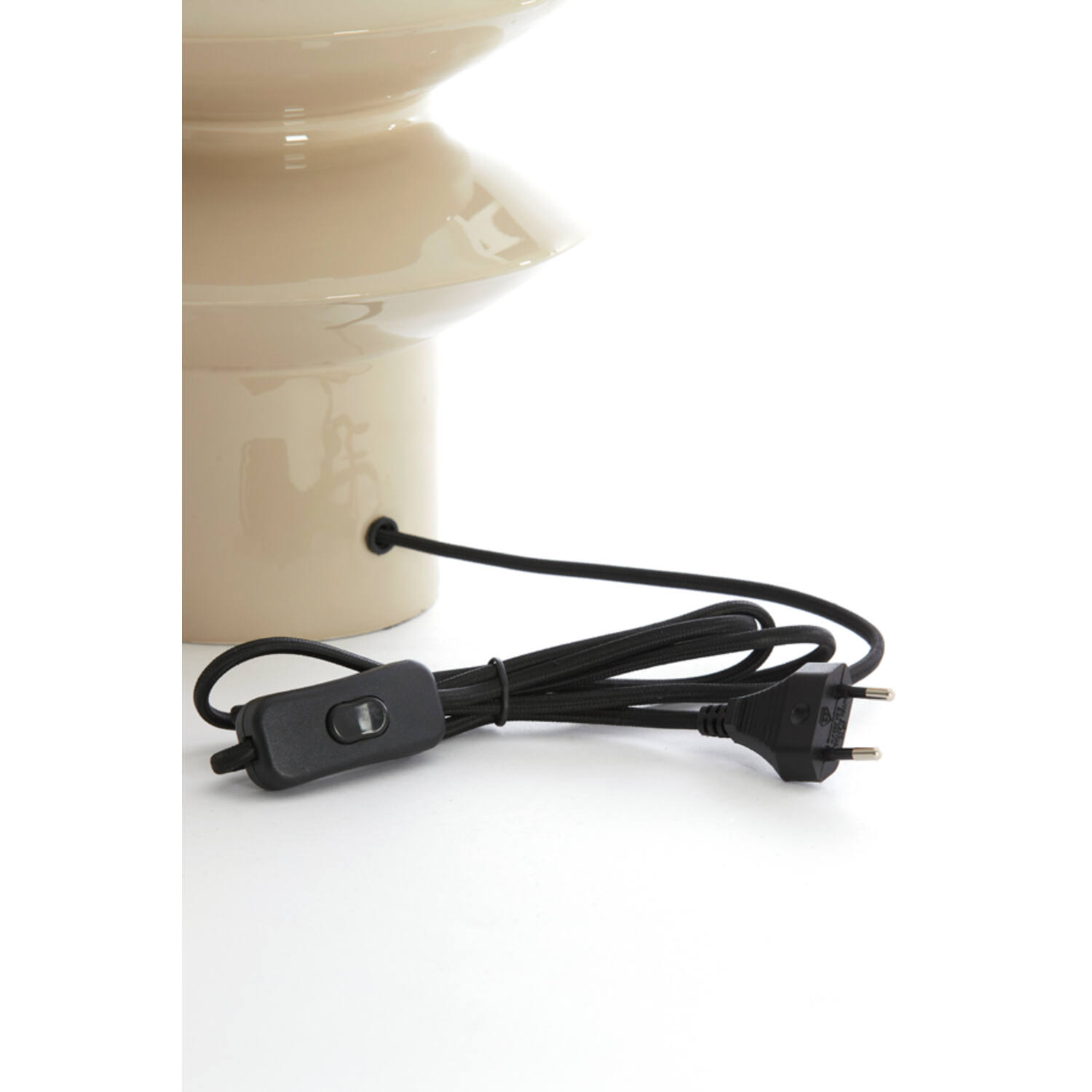 Lamp base Ø22x26 cm PETCH shiny light grey