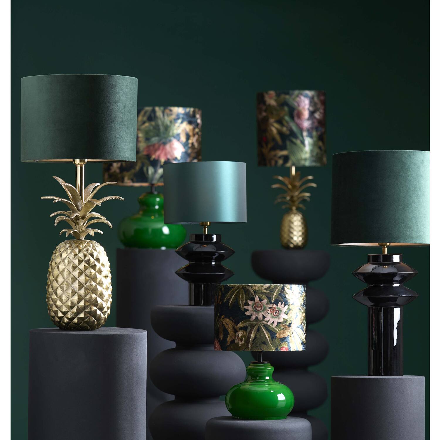 Lamp base Ø22x40 cm PETCH shiny black