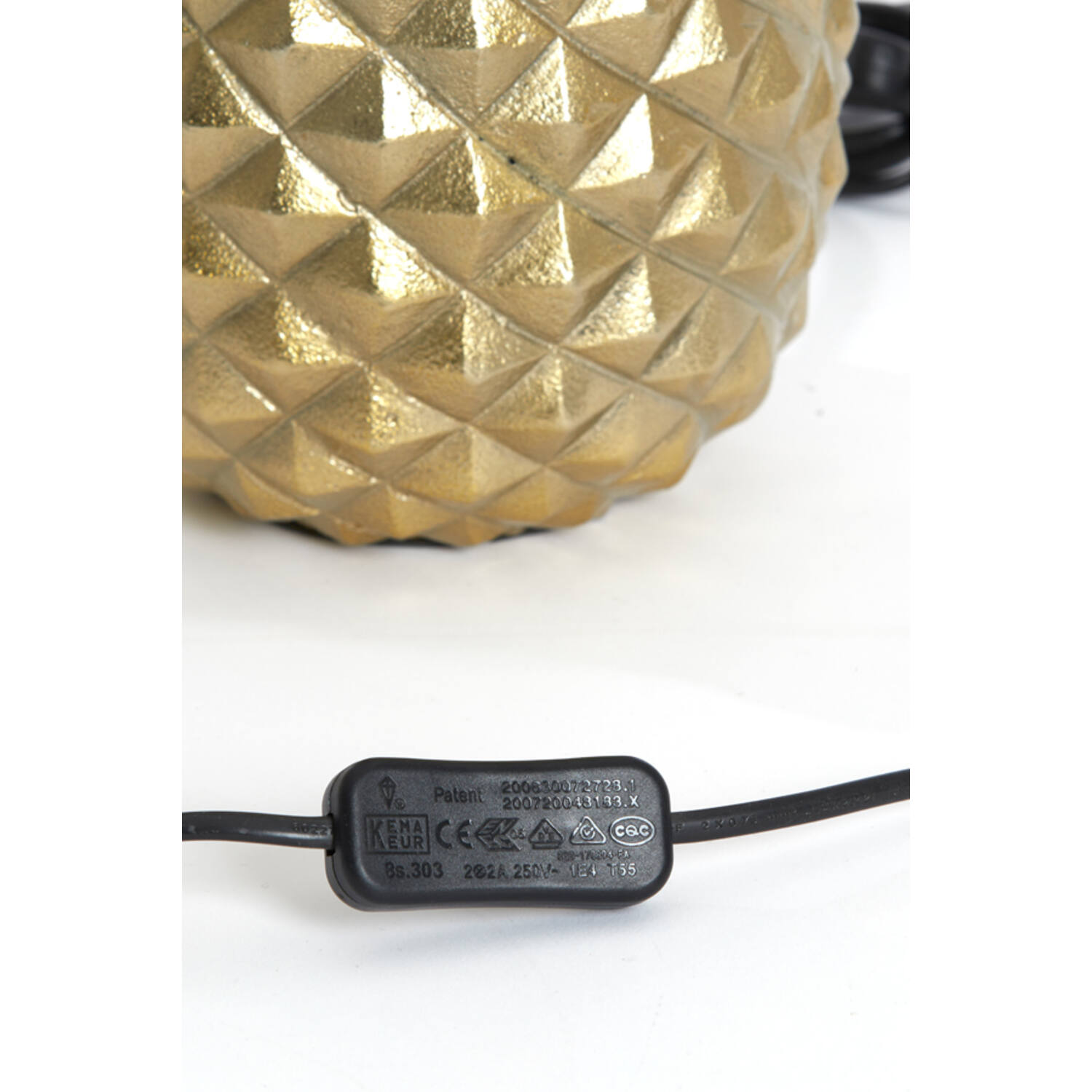 Lamp base 20x19x37 cm PINEAPPLE gold