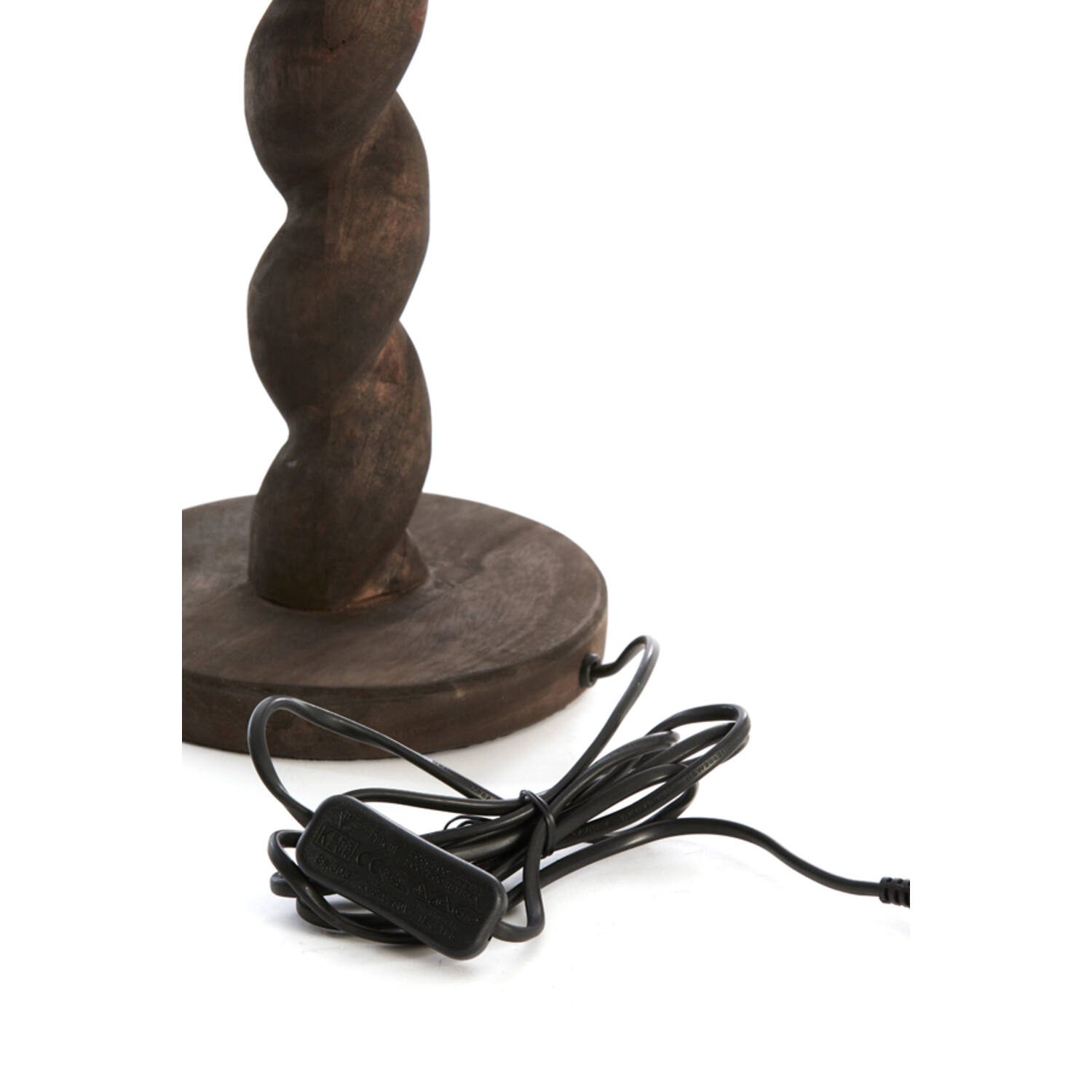 Lamp base Ø15x45 cm NANNO wood matt grey-brown