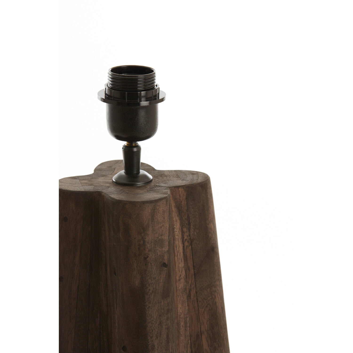 Lamp base 15x15x40 cm NAVELLI wood matt grey-brown
