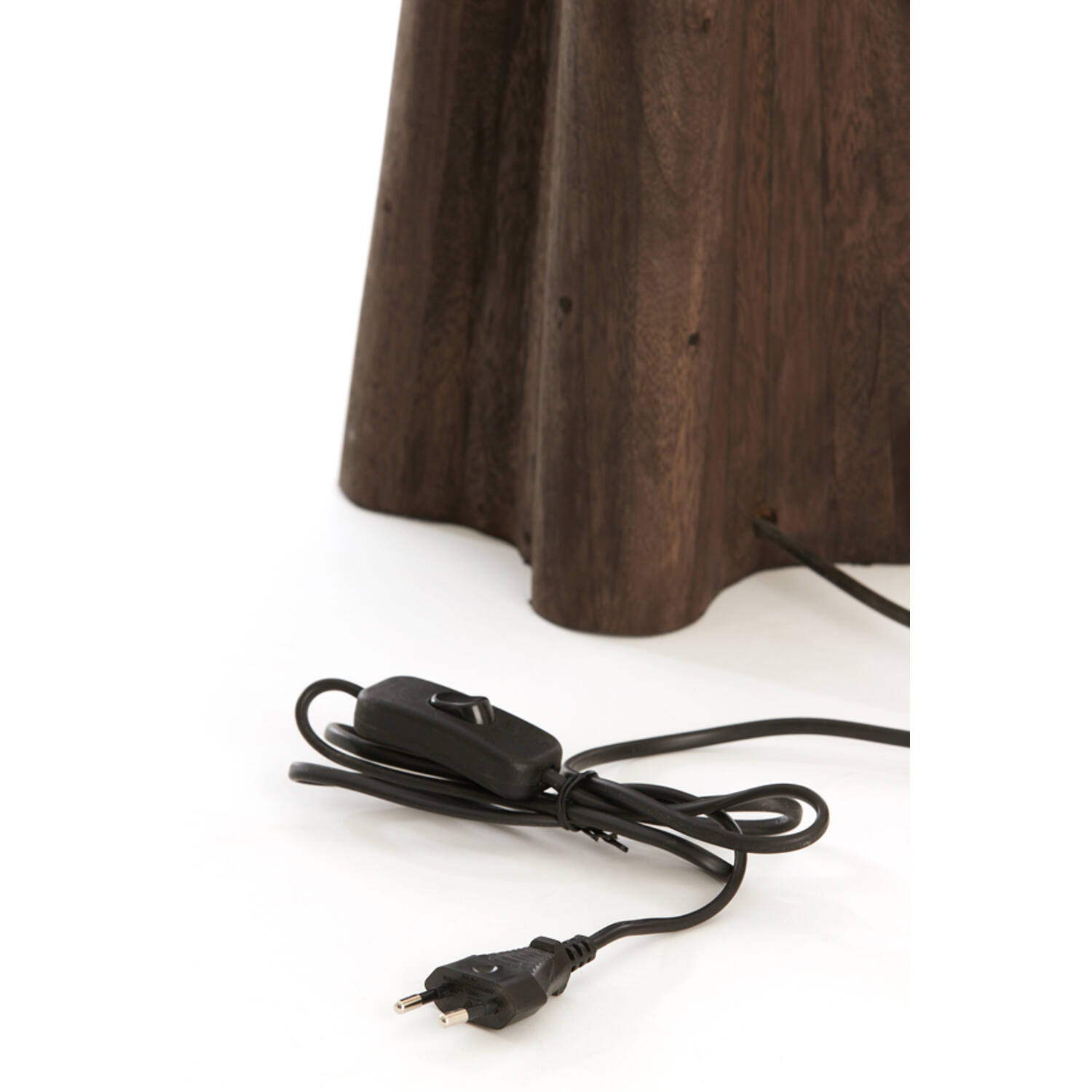 Lamp base 15x15x40 cm NAVELLI wood matt grey-brown