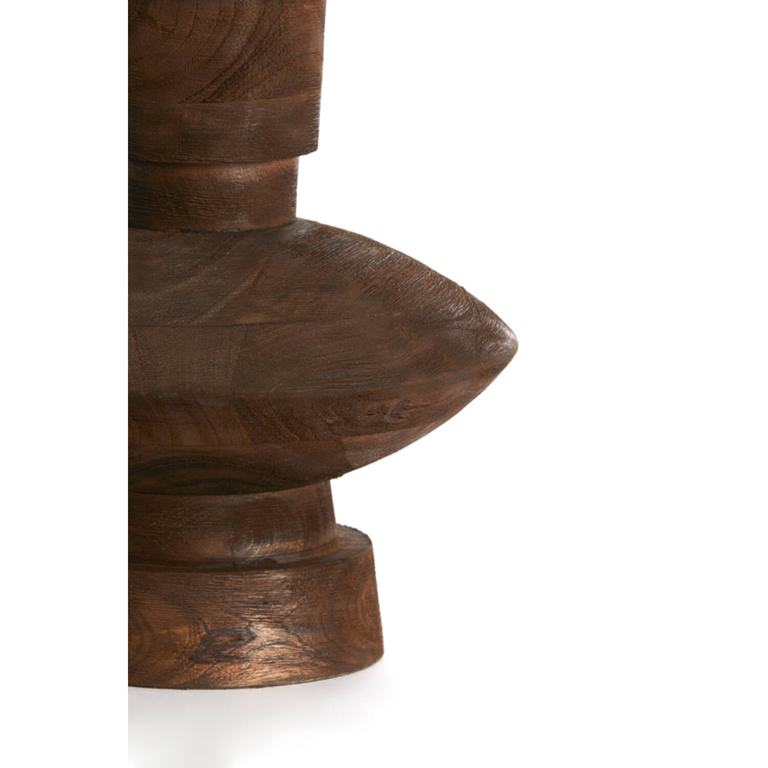 Lamp base Ø23x25 cm FIERA wood matt dark brown