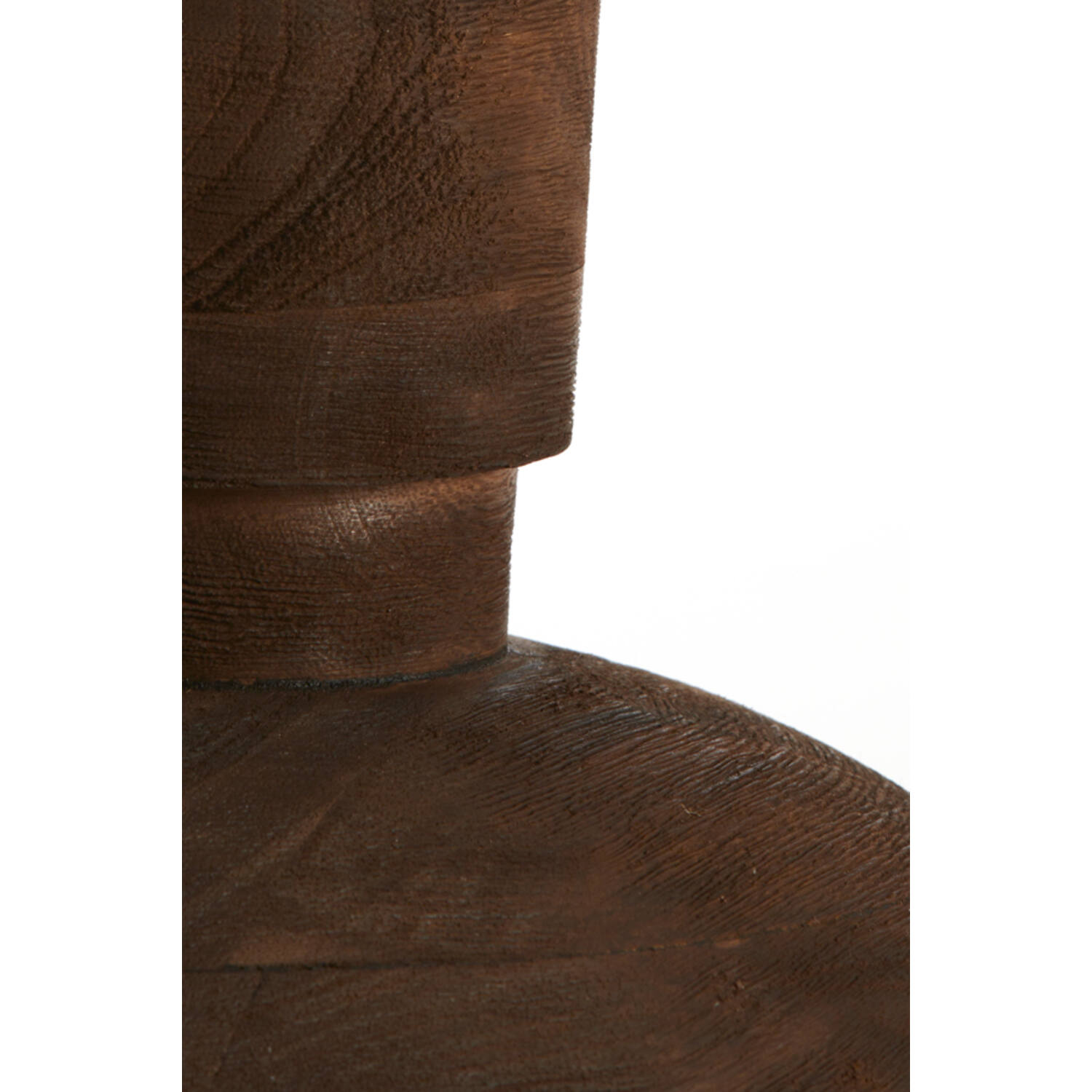 Lamp base Ø23x25 cm FIERA wood matt dark brown