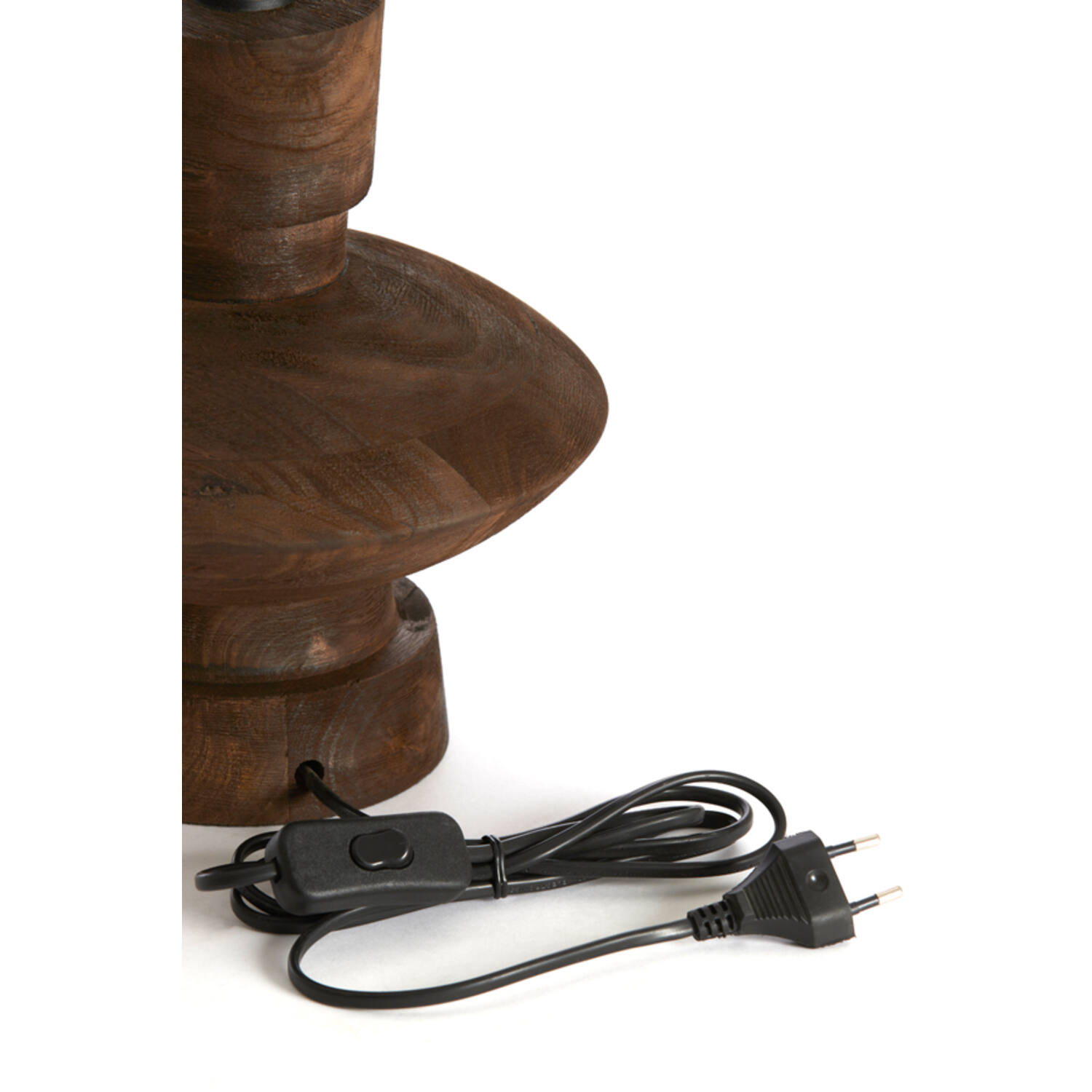 Lamp base Ø23x25 cm FIERA wood matt dark brown