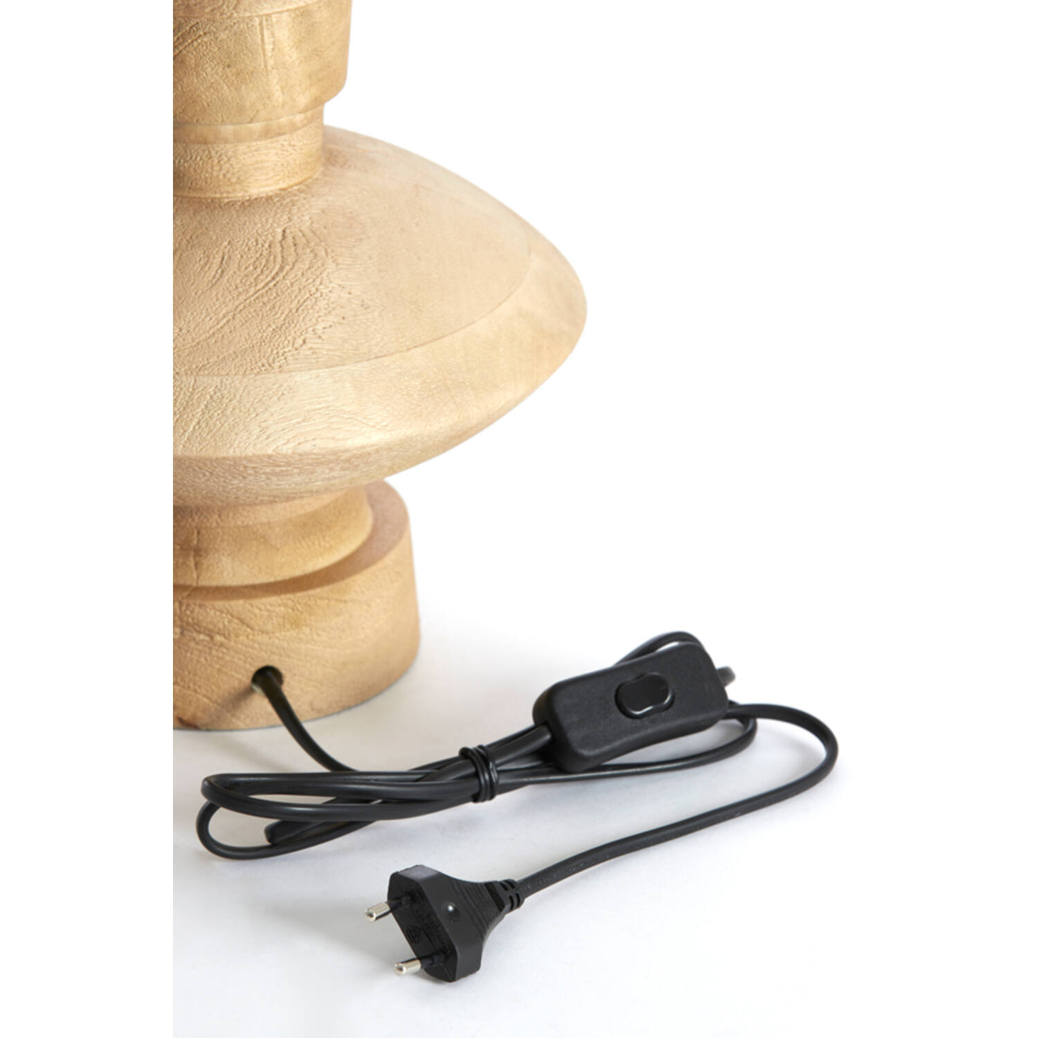 Lamp base Ø23x25 cm FIERA wood matt natural