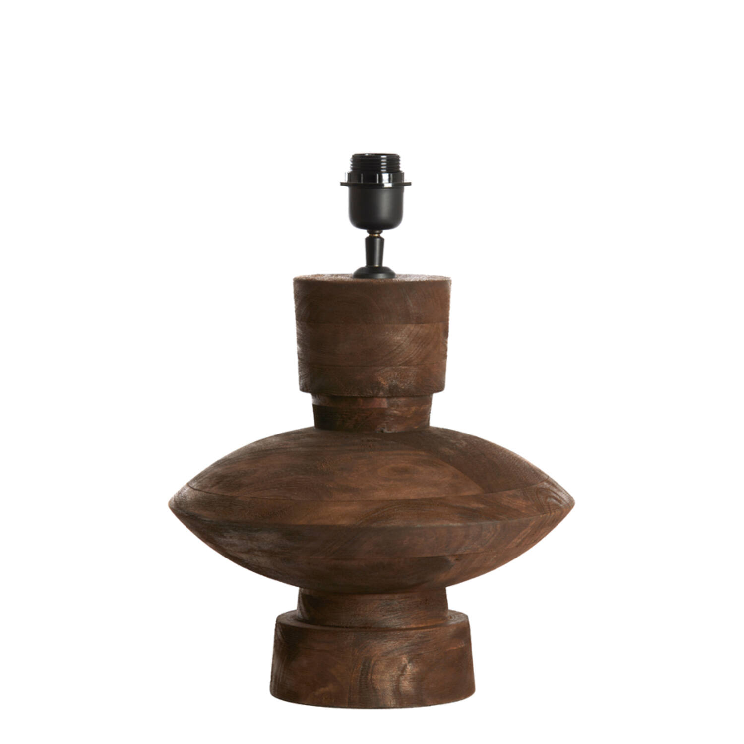 Lamp base Ø31x31 cm FIERA wood matt dark brown