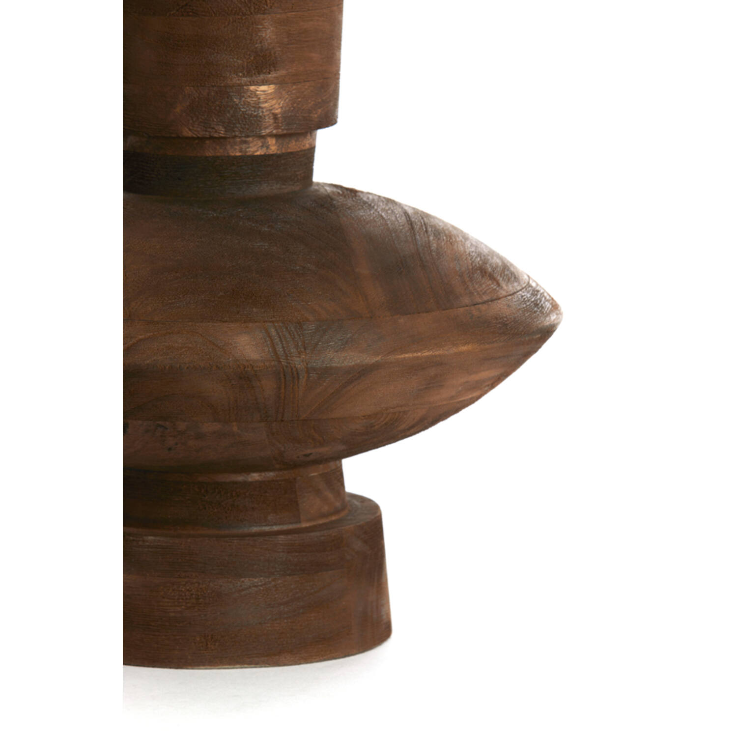 Lamp base Ø31x31 cm FIERA wood matt dark brown