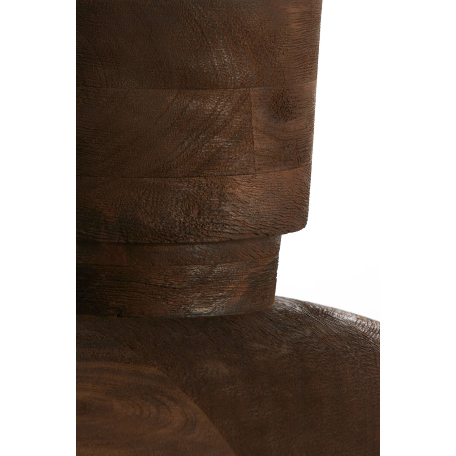 Lamp base Ø31x31 cm FIERA wood matt dark brown