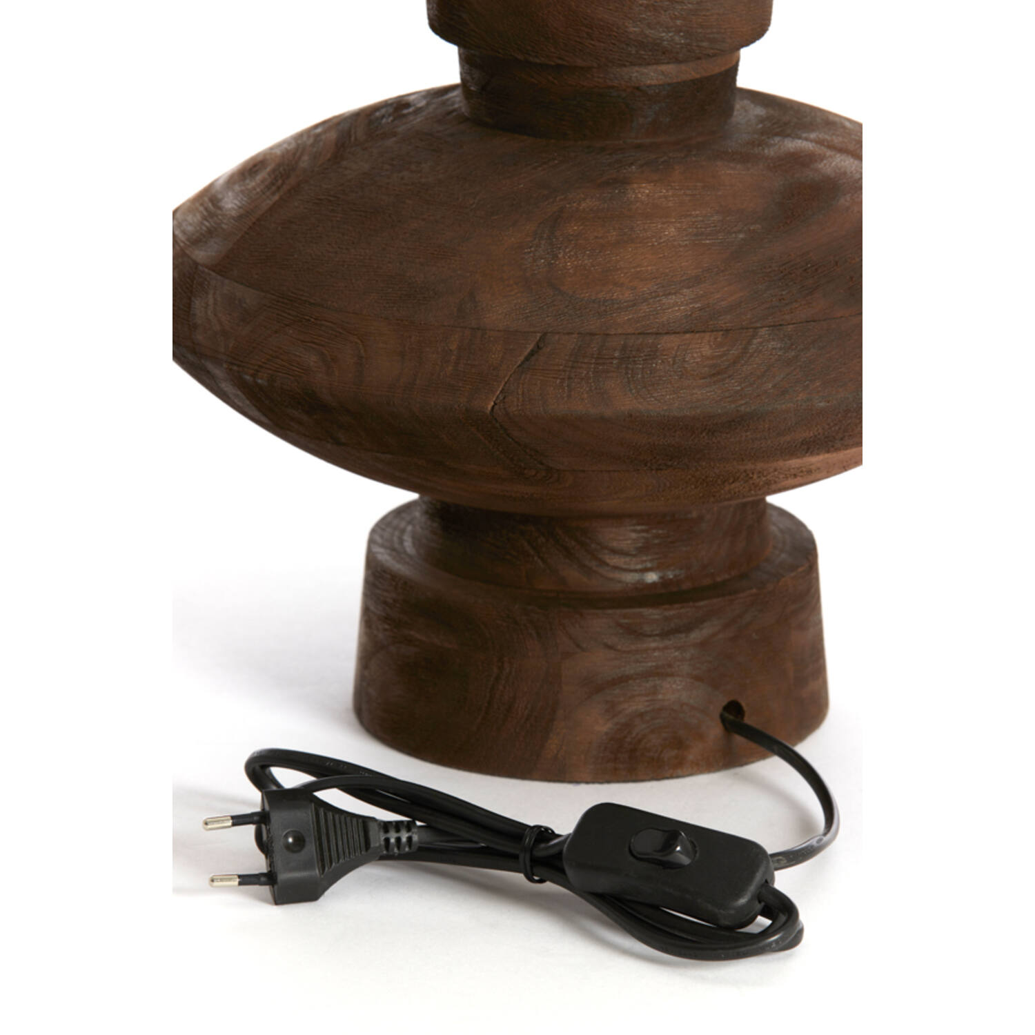 Lamp base Ø31x31 cm FIERA wood matt dark brown