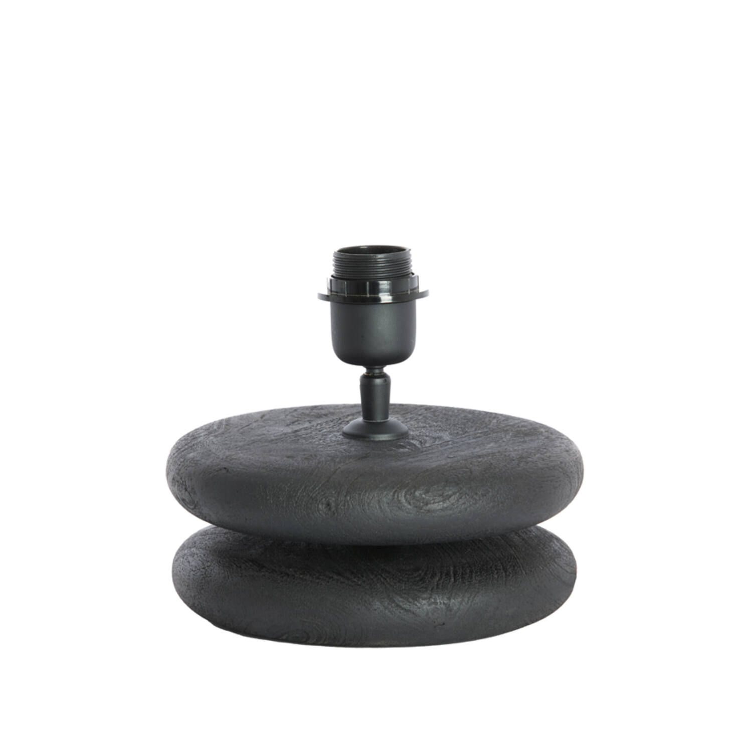 Lamp base Ø20x9 cm EBOLI wood matt black