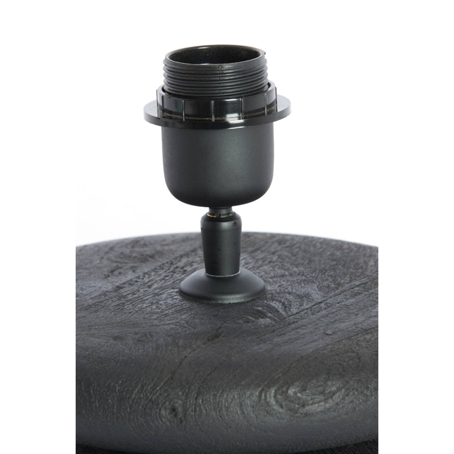 Lamp base Ø20x9 cm EBOLI wood matt black