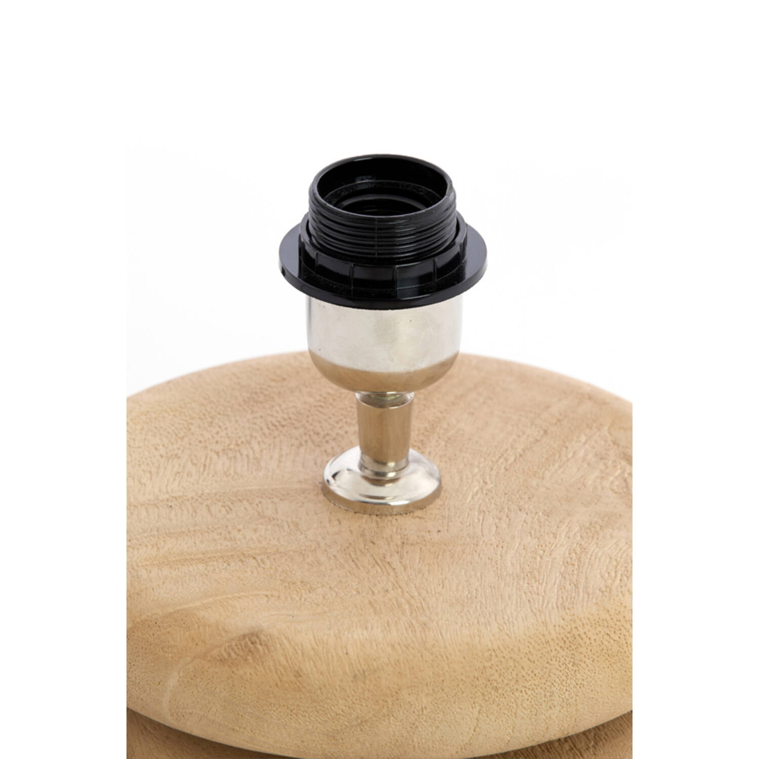 Lamp base Ø20x9 cm EBOLI wood matt natural