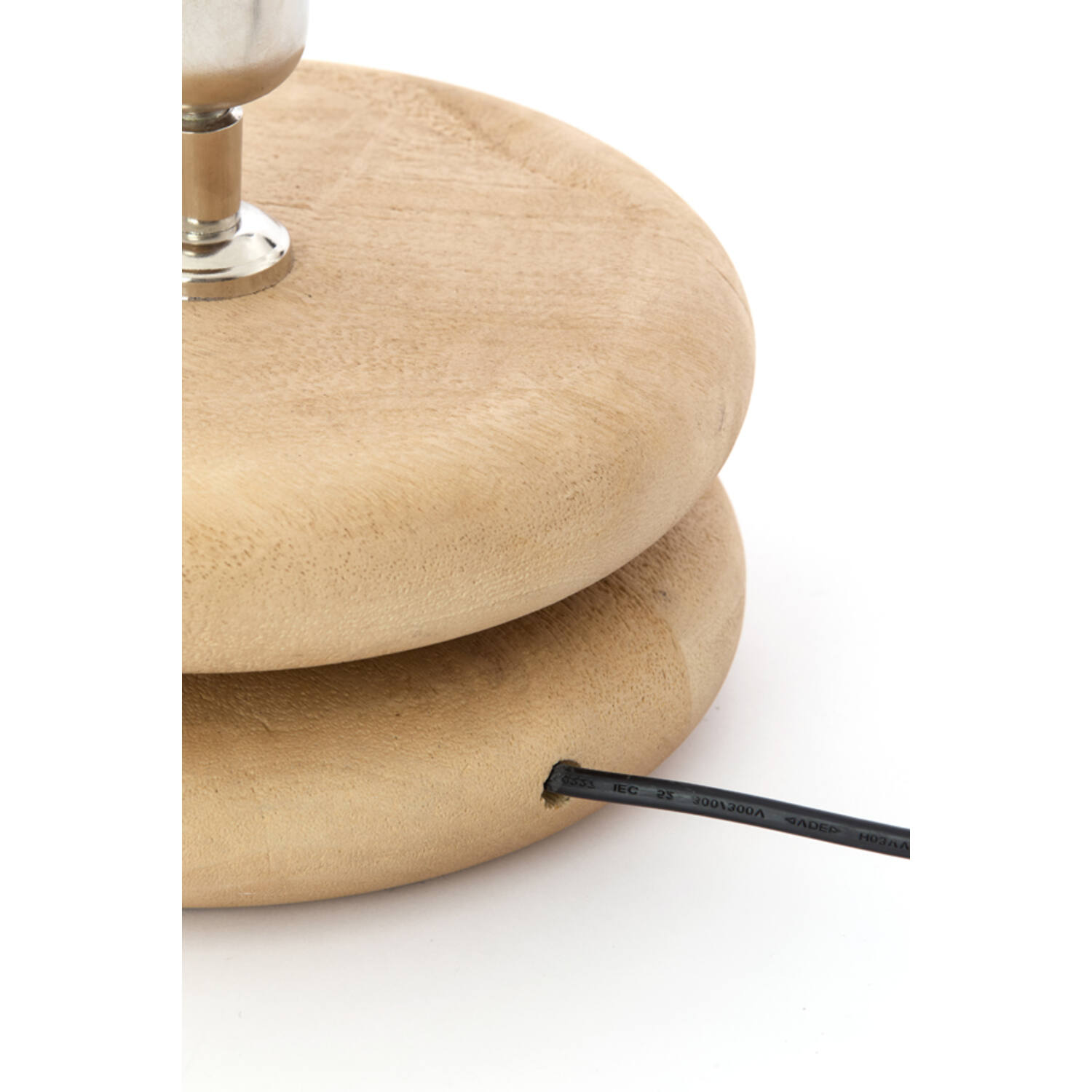 Lamp base Ø20x9 cm EBOLI wood matt natural