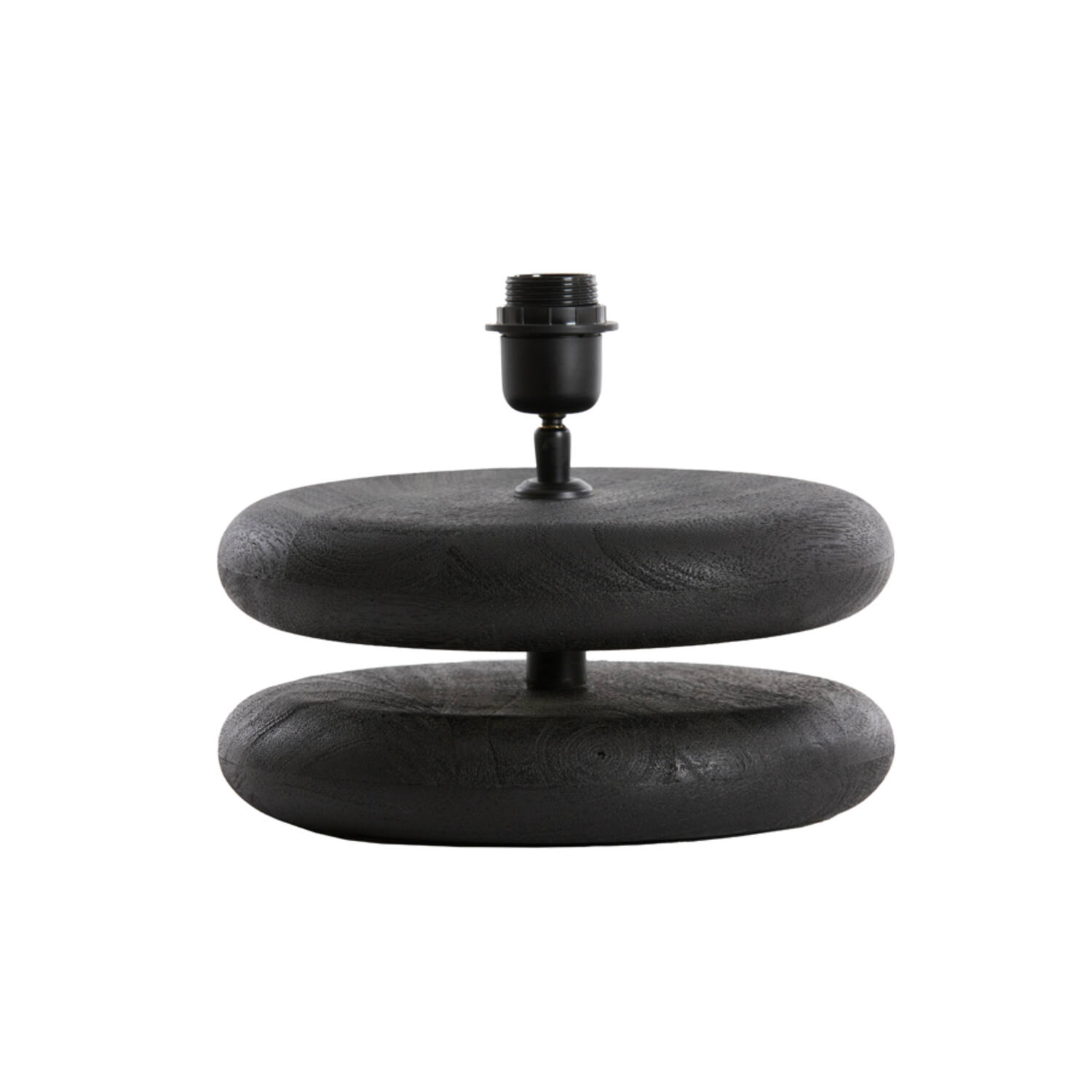 Lamp base Ø25x9 cm EBOLI wood matt black