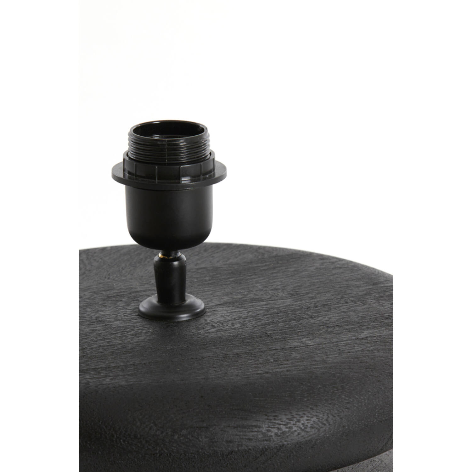 Lamp base Ø25x9 cm EBOLI wood matt black