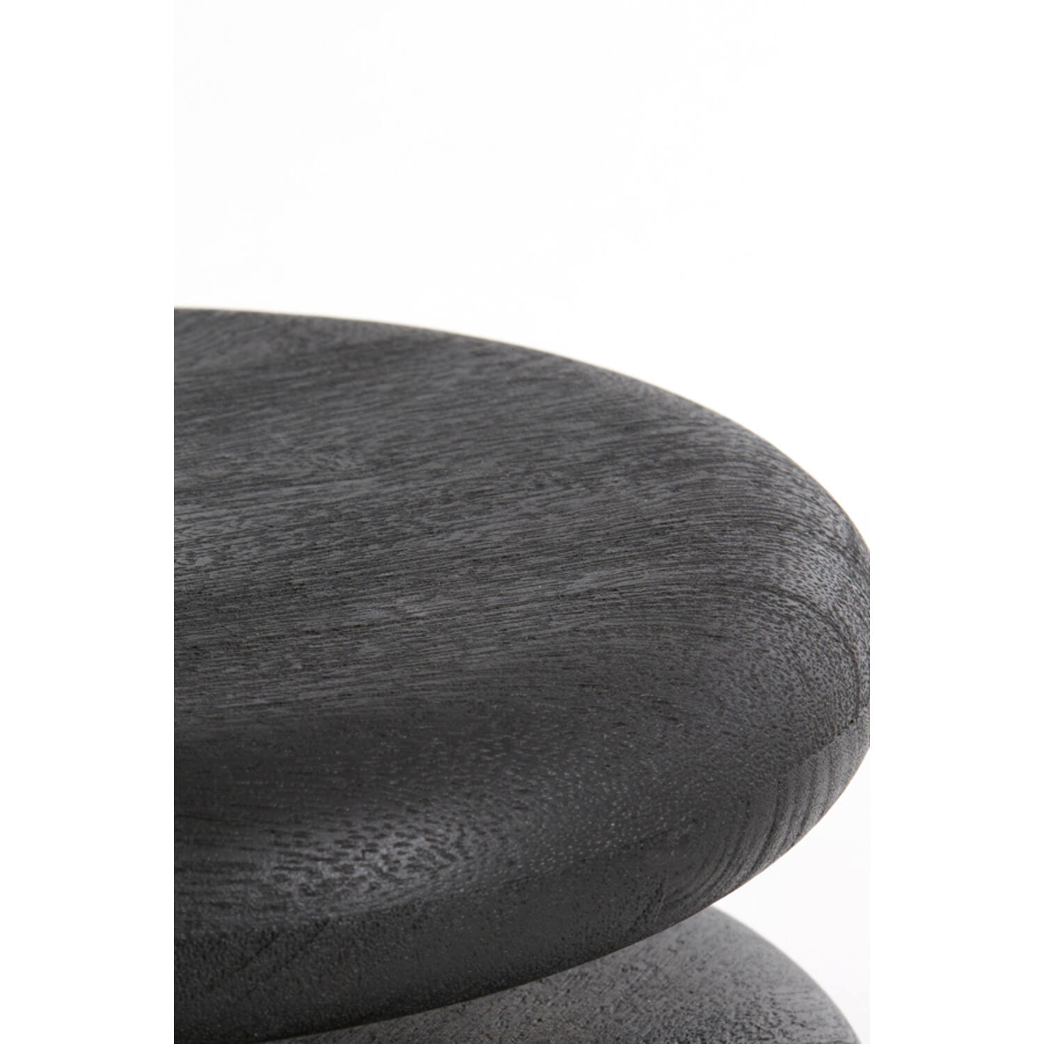 Lamp base Ø25x9 cm EBOLI wood matt black
