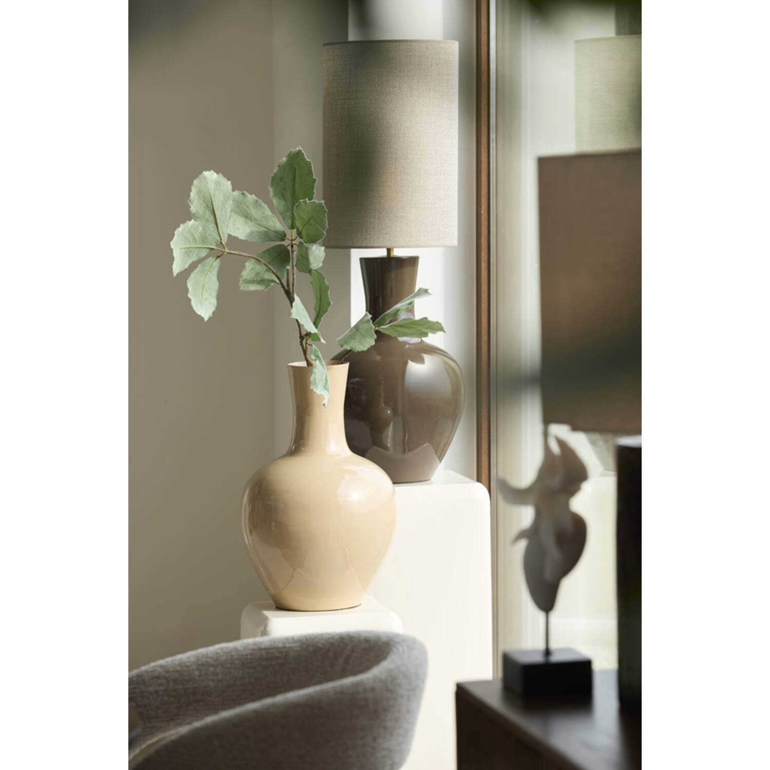 Lampvoet Ø33x51 cm NANA glans donker bruin
