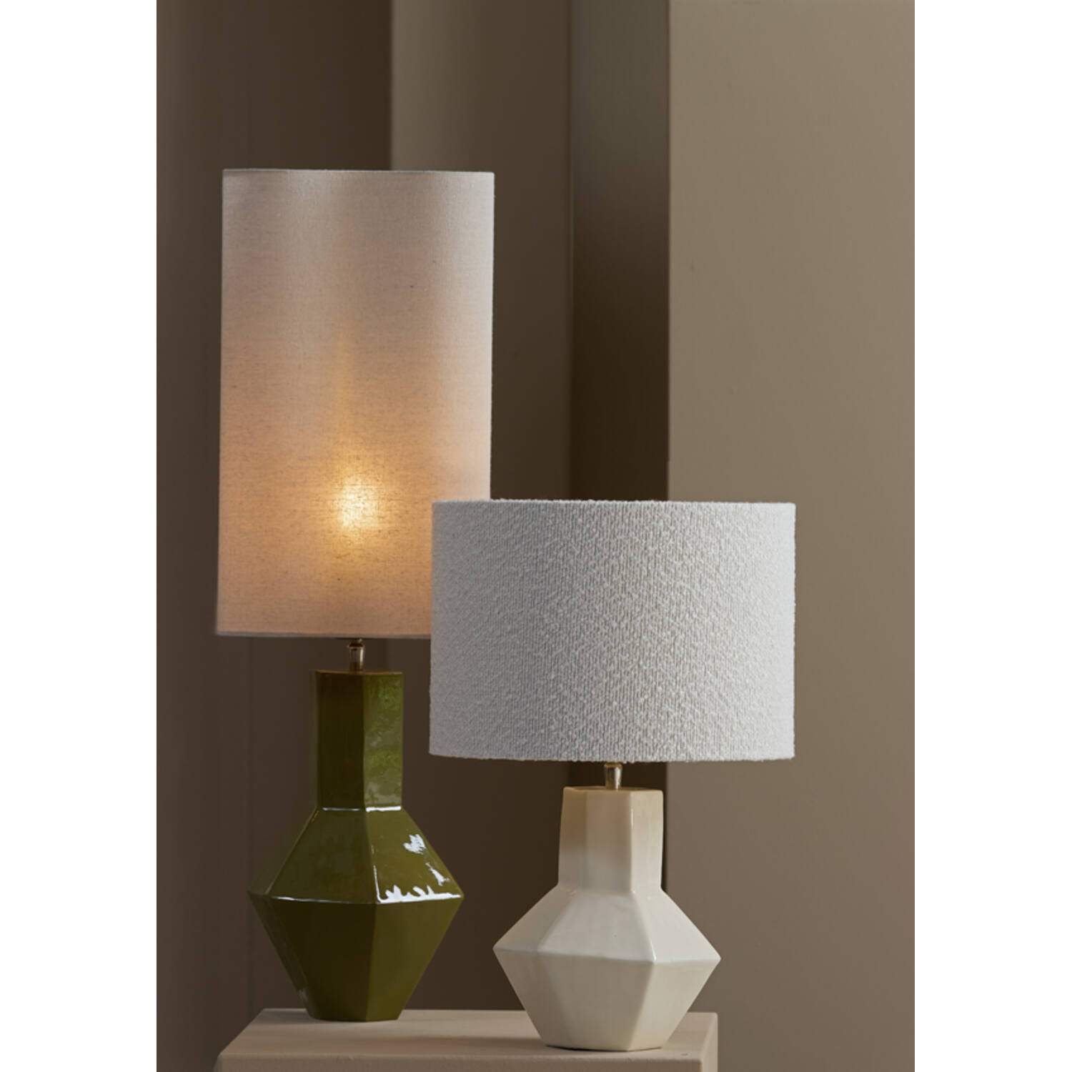 Lamp base Ø19x40 cm CALIRA olive green