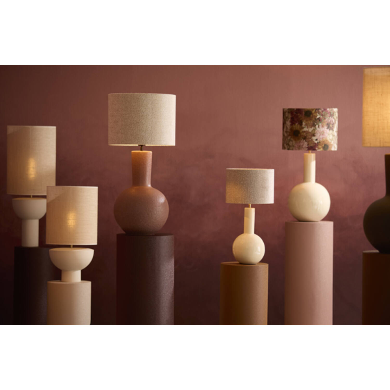 Lamp base Ø19,5x38,5 cm BENAO shiny cream