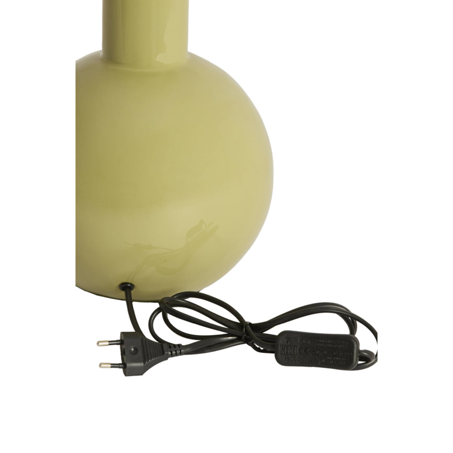 Lamp base Ø19,5x38,5 cm BENAO shiny olive green