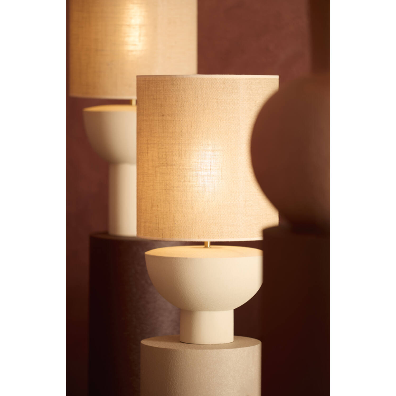 Lamp base Ø31x25 cm ISMARA matt cream