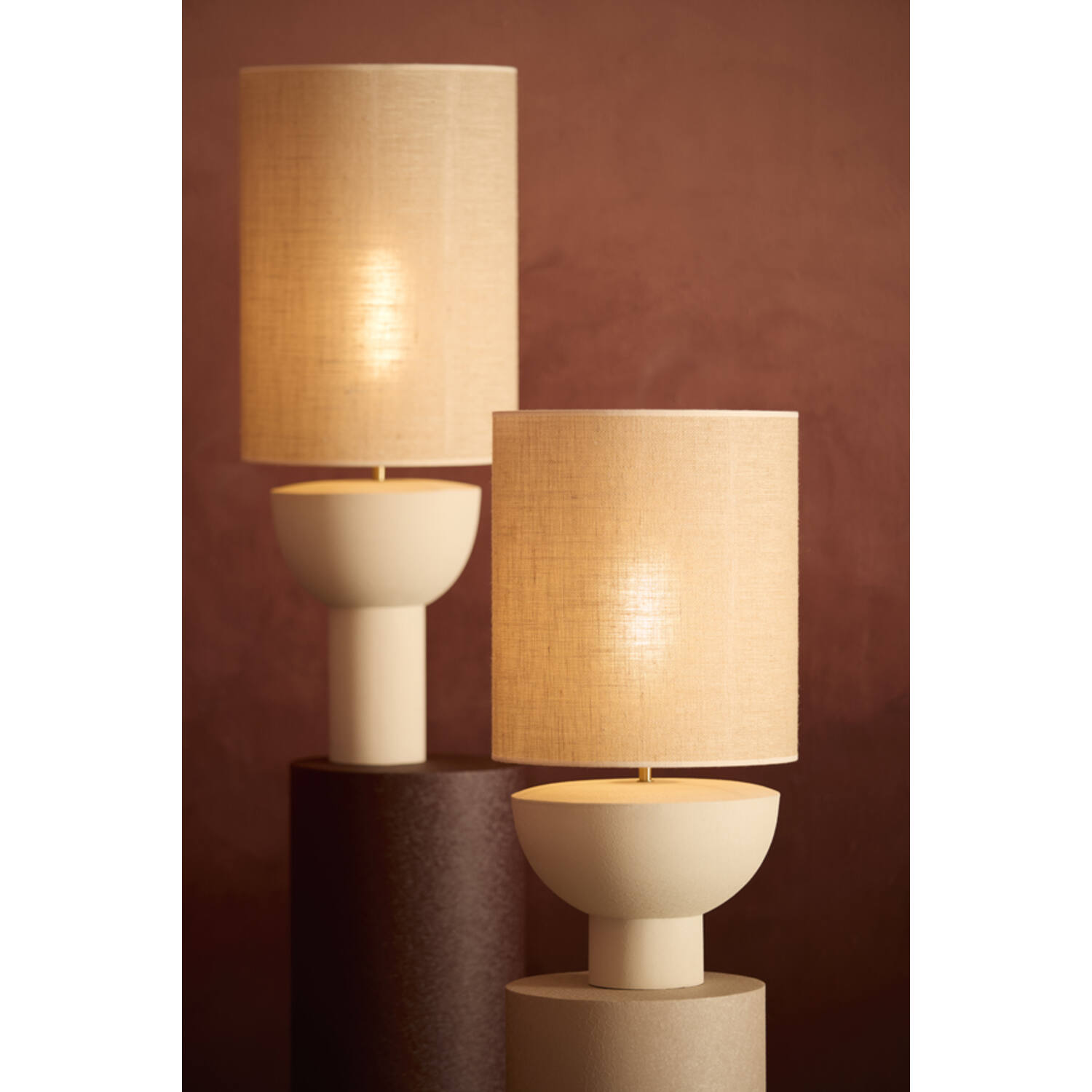 Lamp base Ø27x38,5 cm ISMARA matt cream