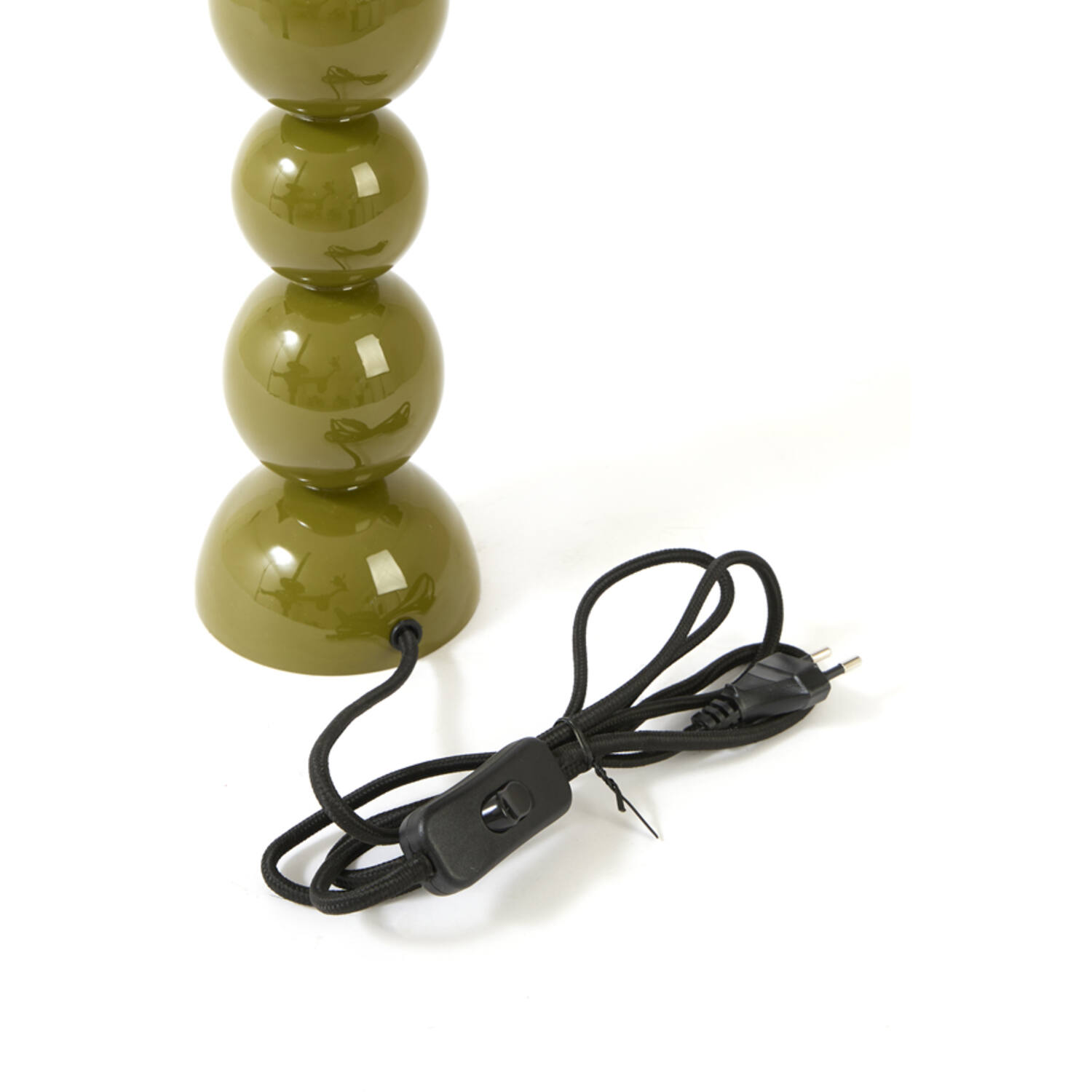 Lamp base Ø10x36 cm BARLES shiny olive green