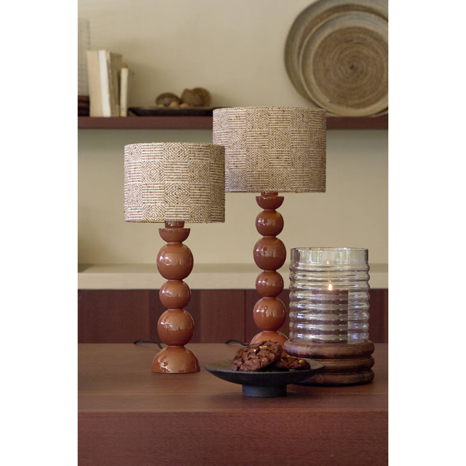 Lamp base Ø10x36 cm BARLES shiny terra