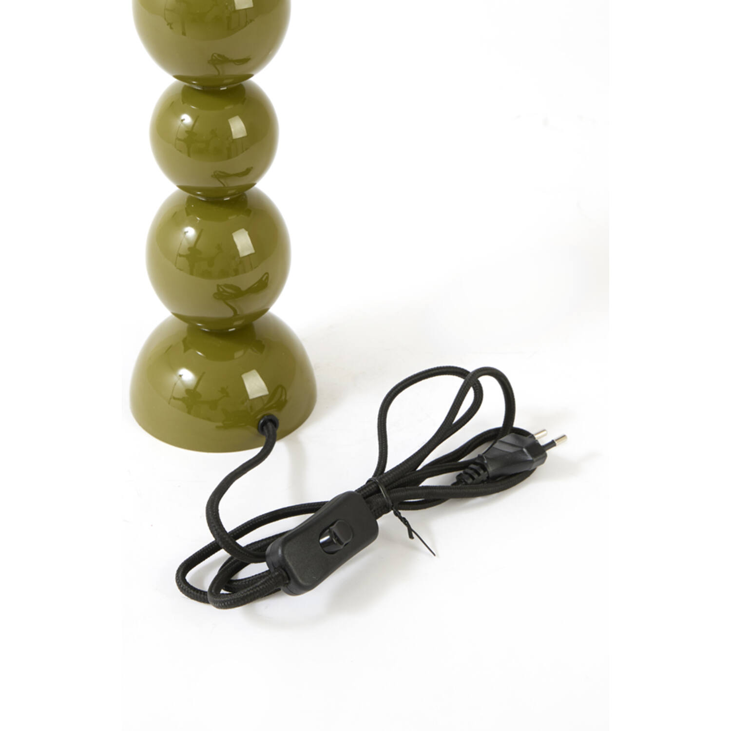 Lamp base Ø10x40,5 cm BARLES shiny olive green