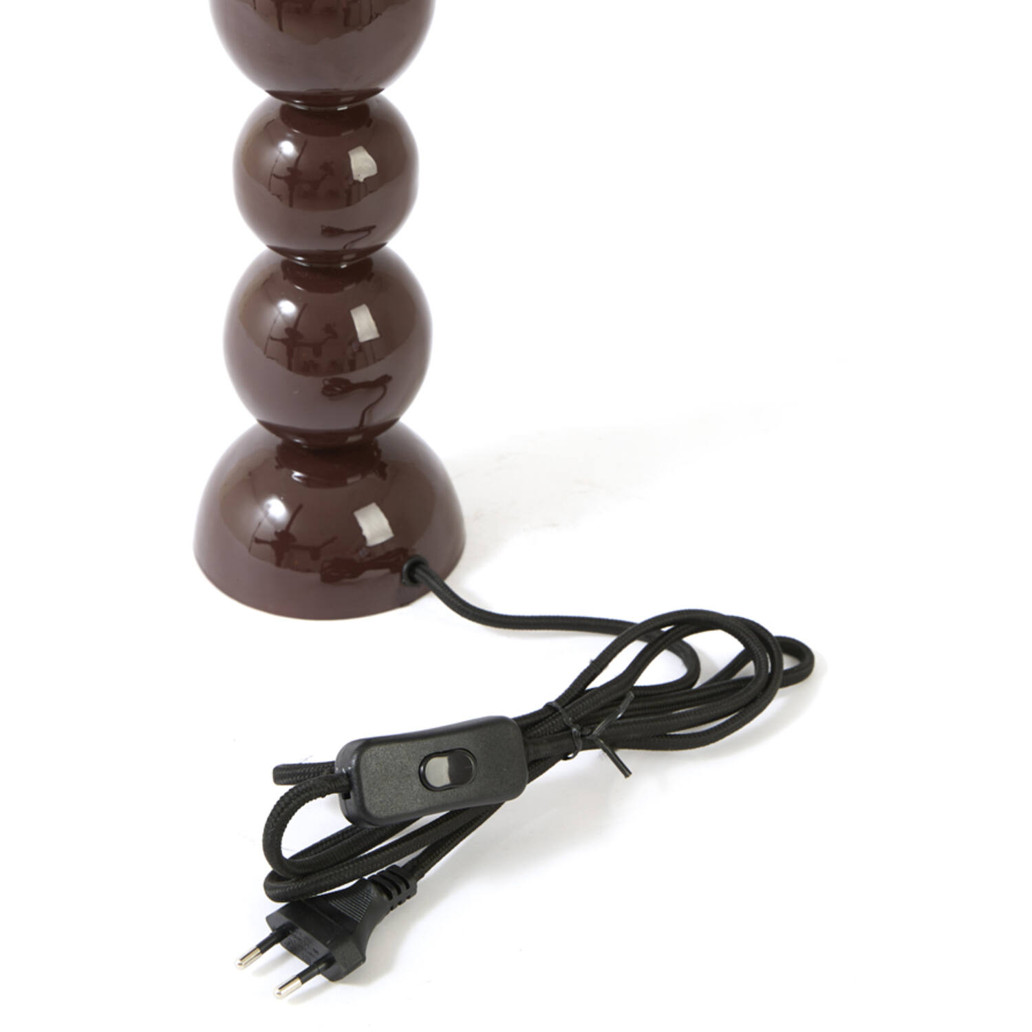 Lamp base Ø10x40,5 cm BARLES shiny dark brown